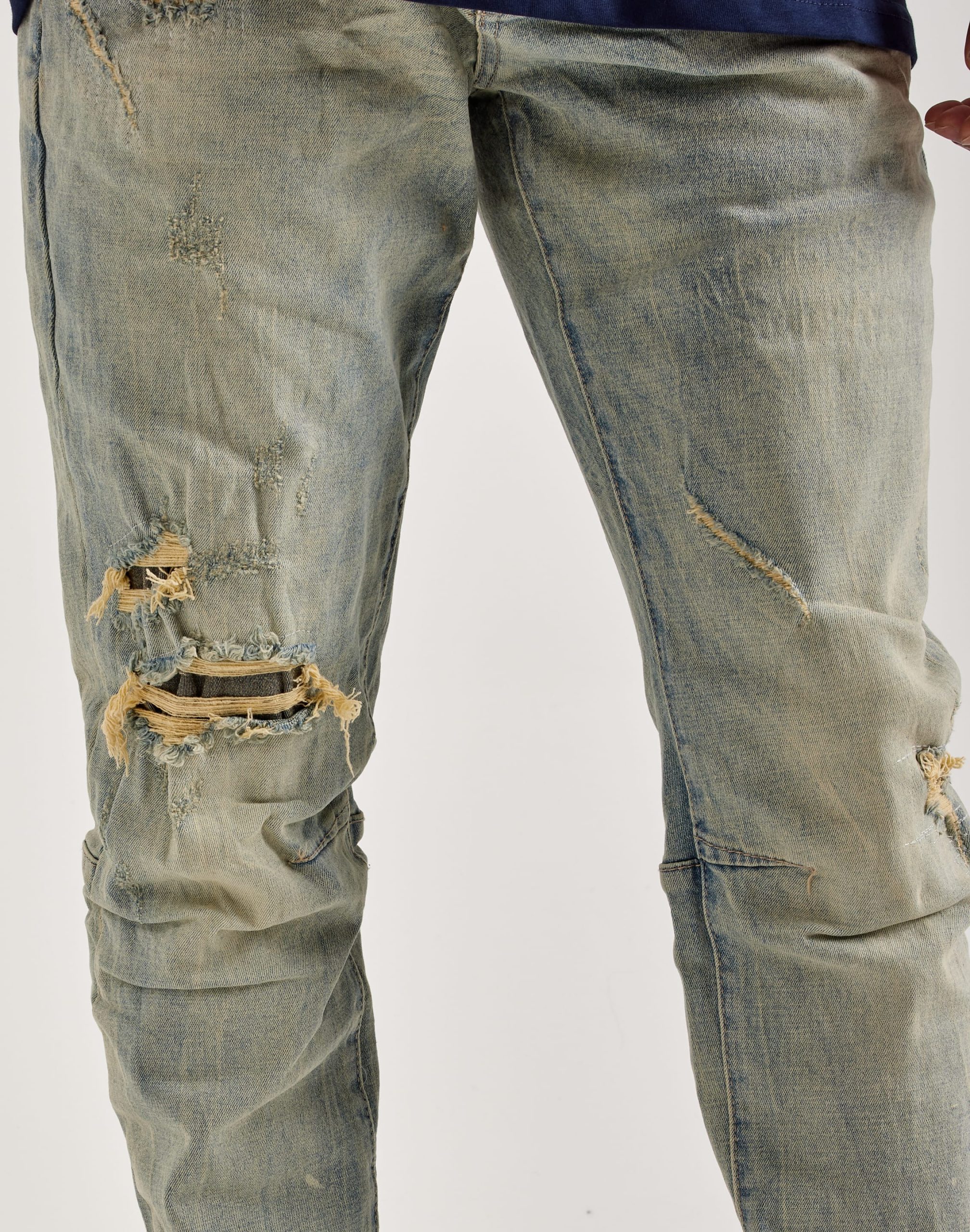 Smoke Rise Rip & Repair Distressed Slim Denim Jeans - Image 3