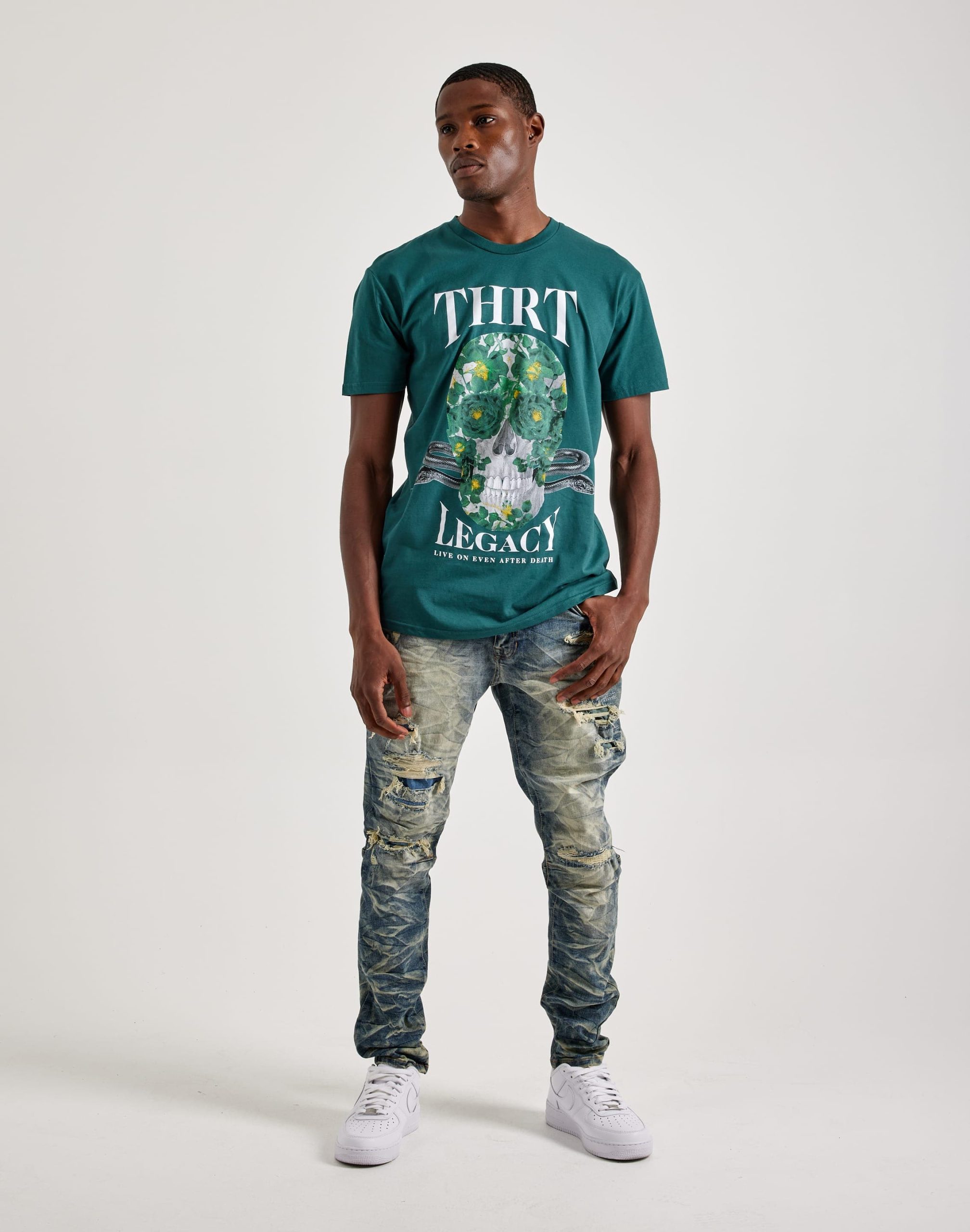 THRT Dark Garden Skull Tee - Image 4