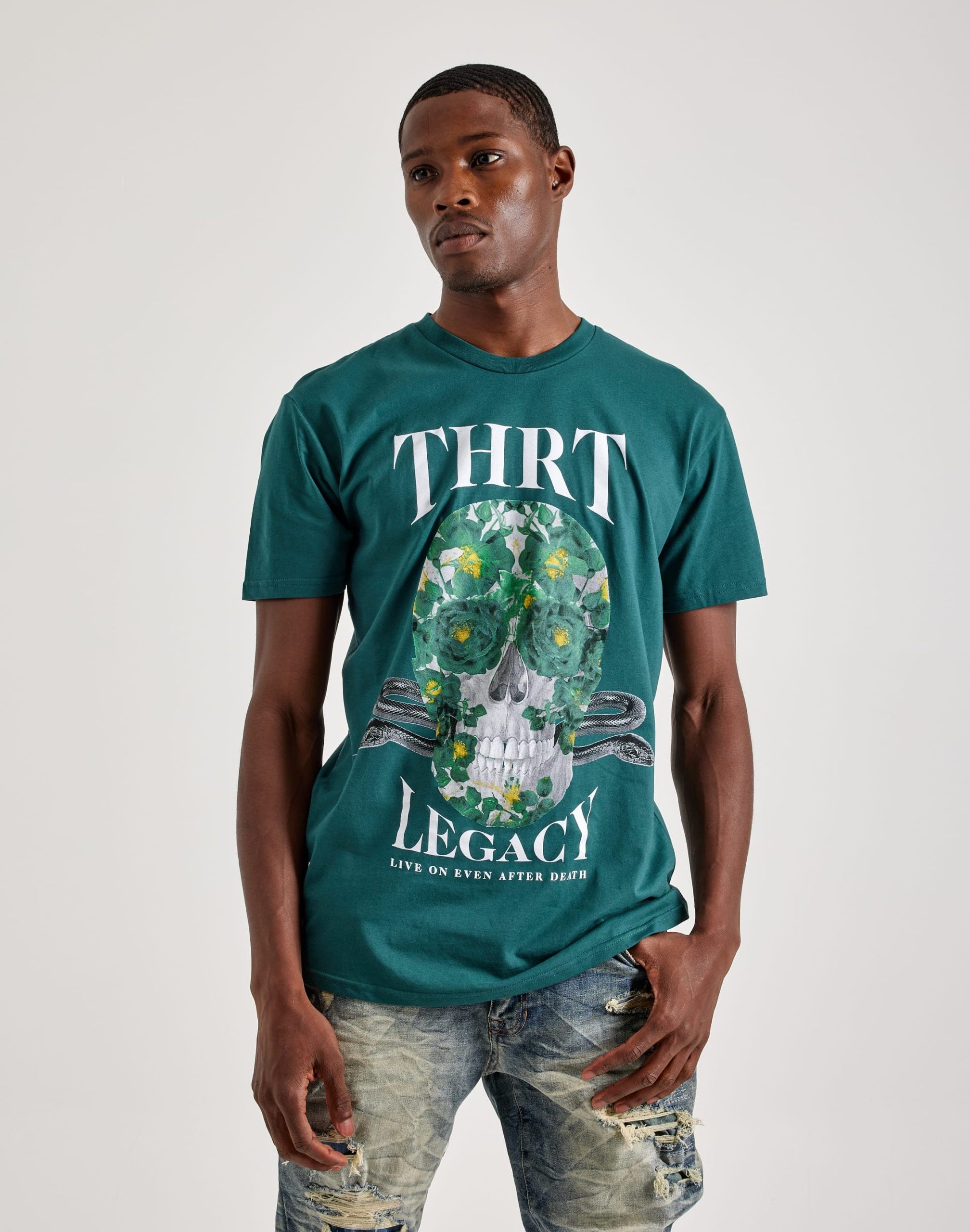 THRT Dark Garden Skull Tee