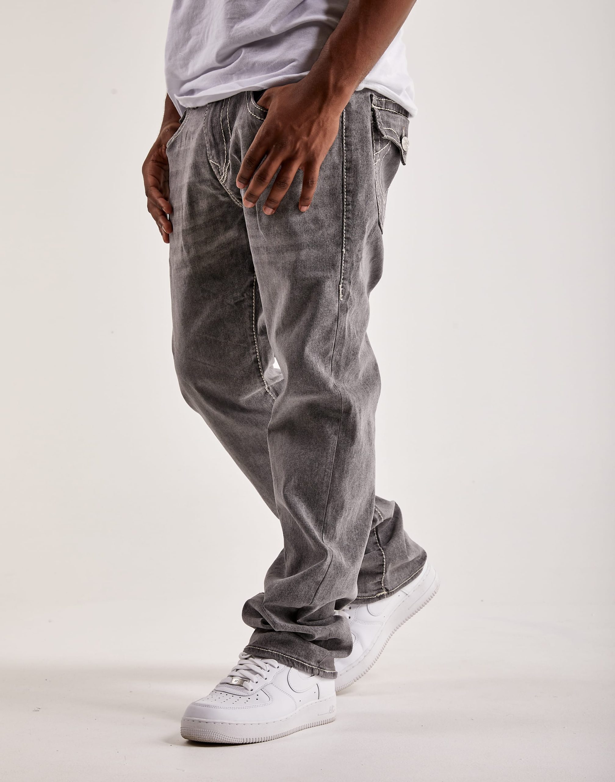 True Religion Ricky Big T Flap Straight Denim Jeans - Image 3