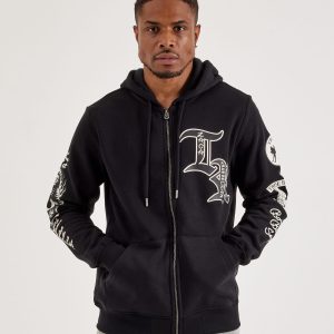 True Religion Full-Zip Fleece Hoodie