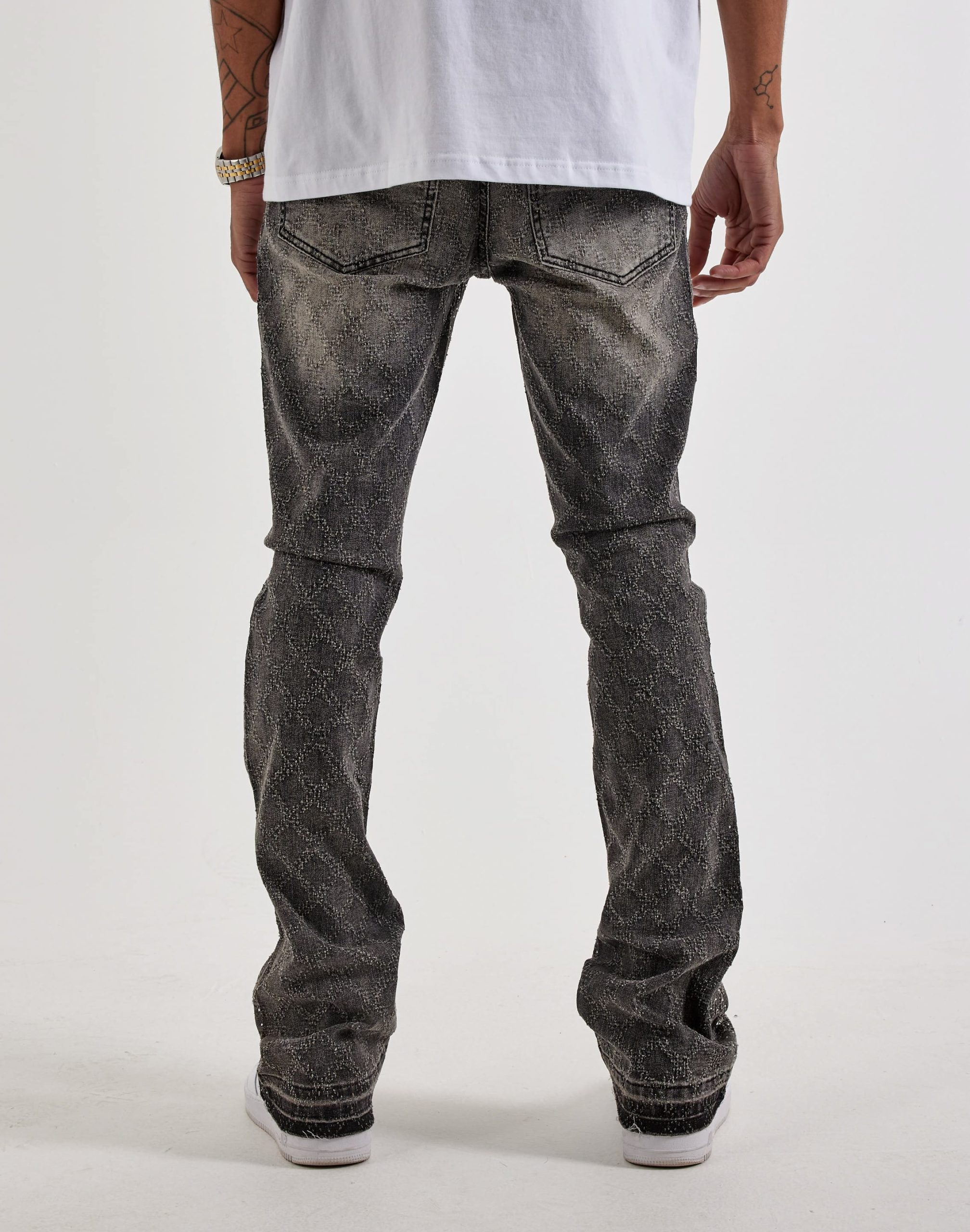 UR Diamond Stud Stacked Denim Jeans - Image 4