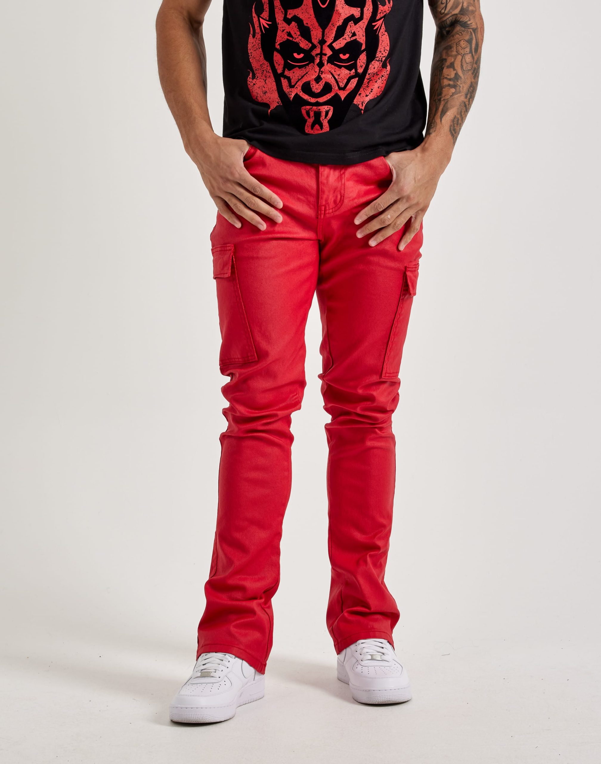 WAIMEA Stacked Coated Cargo Pants