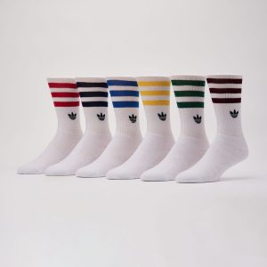 Adidas Trefoil Striped Crew Socks 6-Pack