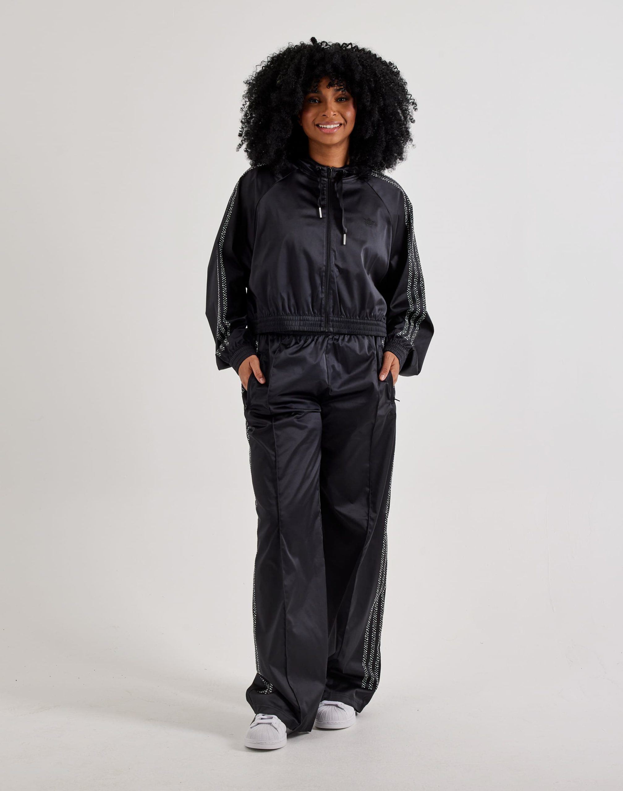 Adidas Pearl Cropped Full-Zip Hoodie - Image 4