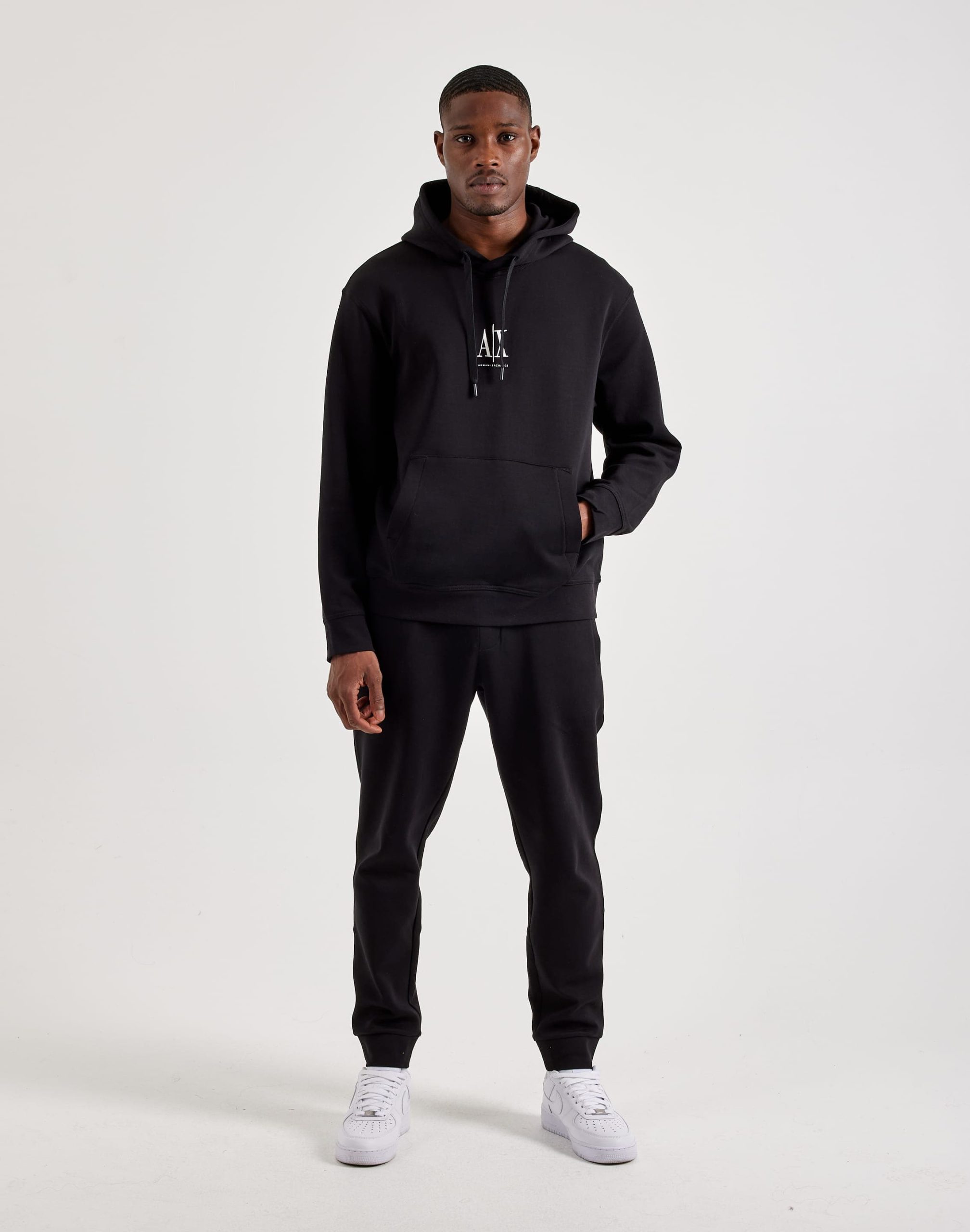 Armani Exchange Updated Icon Logo Fleece Hoodie - Image 4