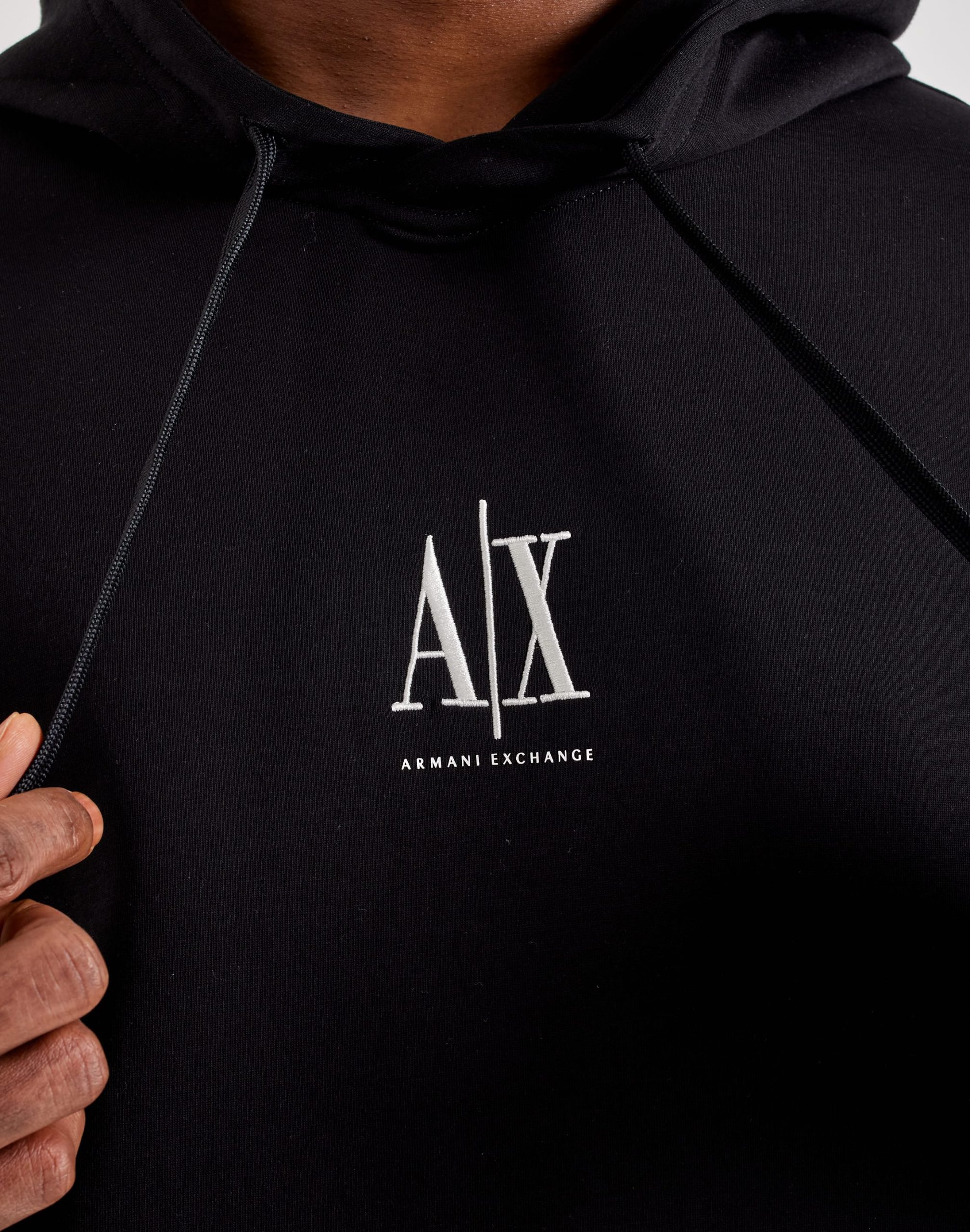 Armani Exchange Updated Icon Logo Fleece Hoodie - Image 2