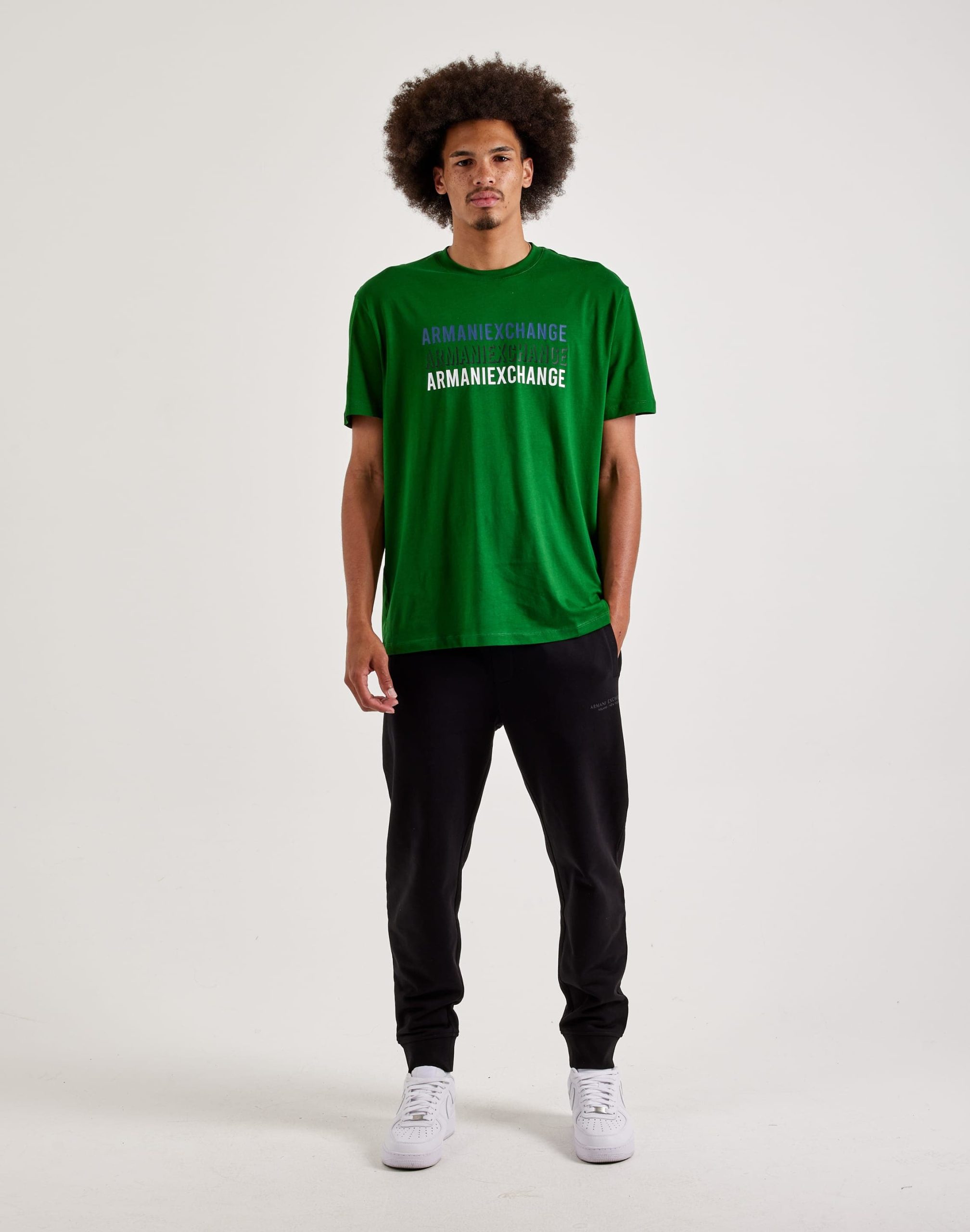 Armani Exchange Triple Logo Print Tee - Image 4