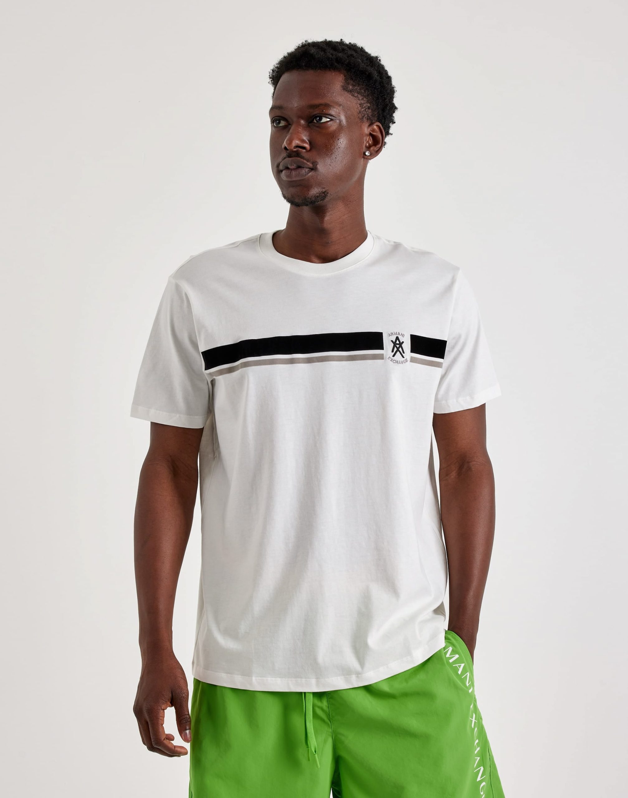 Armani Exchange Logo Stripe Tee