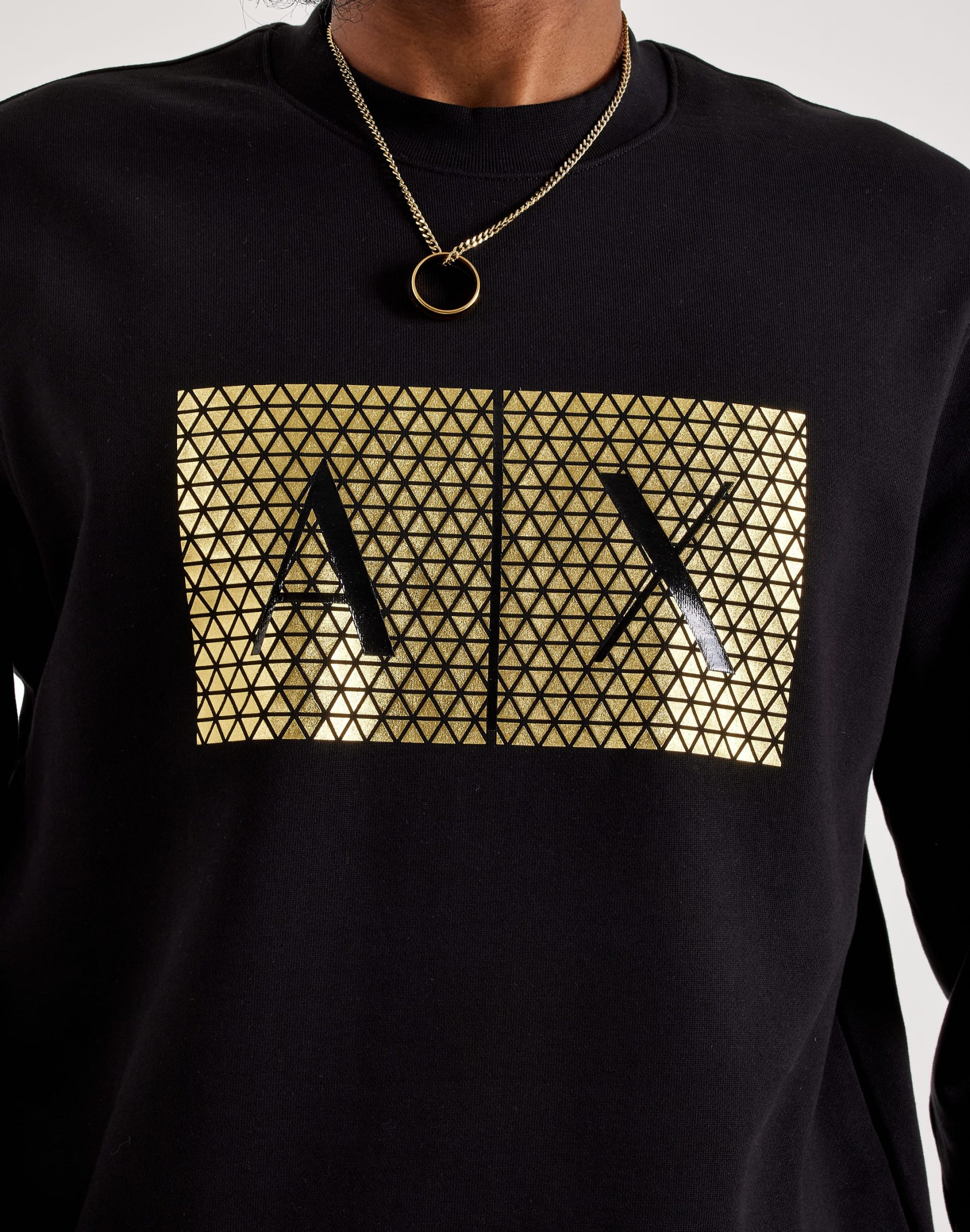Armani Exchange Box Logo Fleece Crewneck Sweatshirt - Image 2