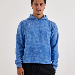 BKYS Rhinestone Rivet Oversized Fleece Hoodie