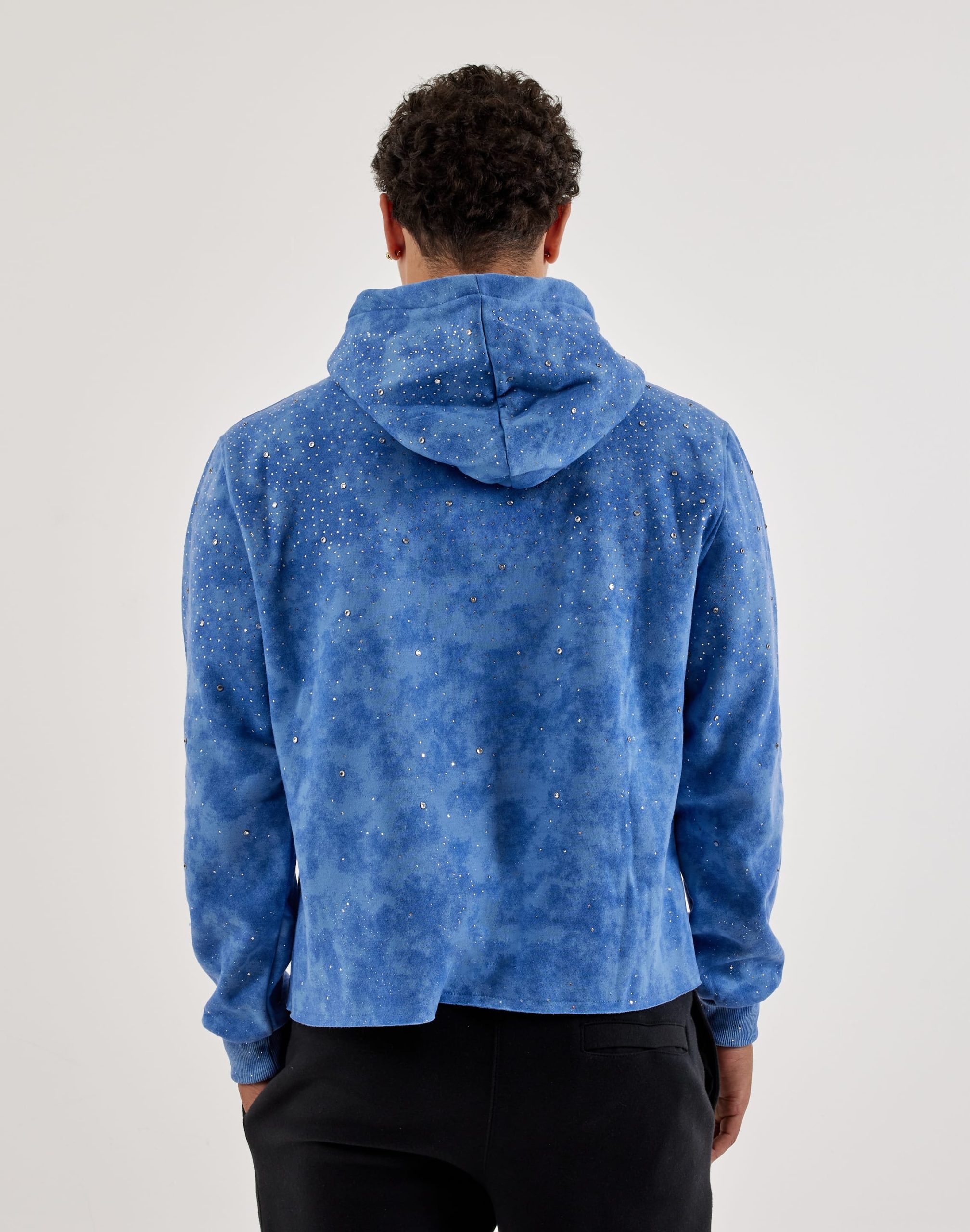BKYS Rhinestone Rivet Oversized Fleece Hoodie - Image 3