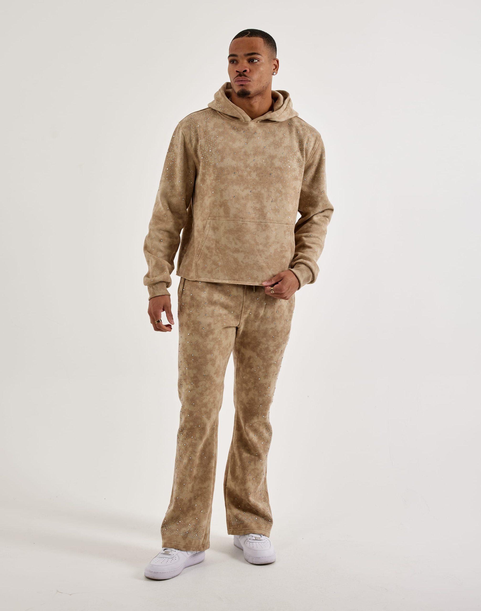 BKYS Rhinestone Rivet Oversized Fleece Hoodie - Image 4