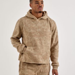 BKYS Rhinestone Rivet Oversized Fleece Hoodie