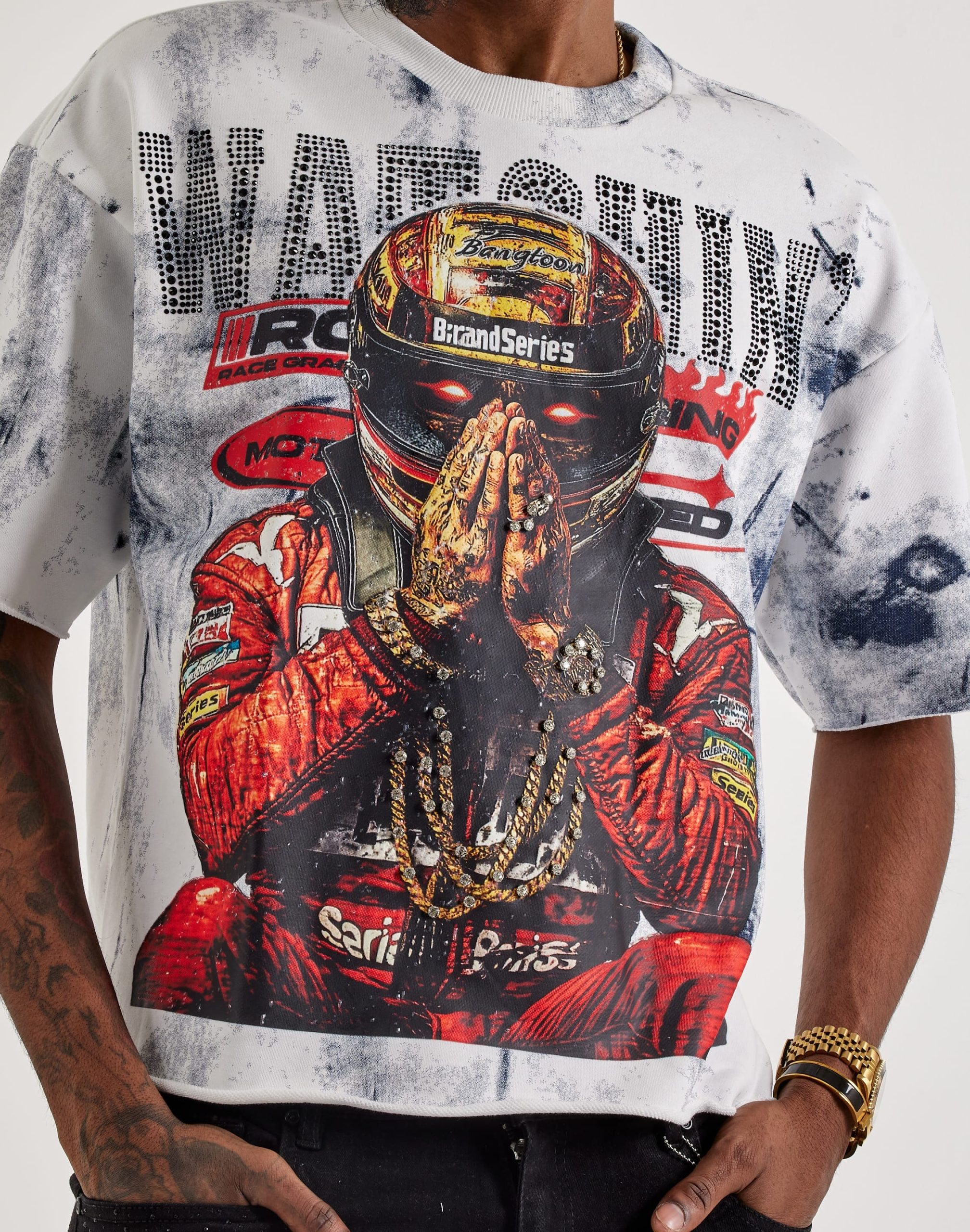 BKYS Watchin Terry Cropped Tee - Image 3