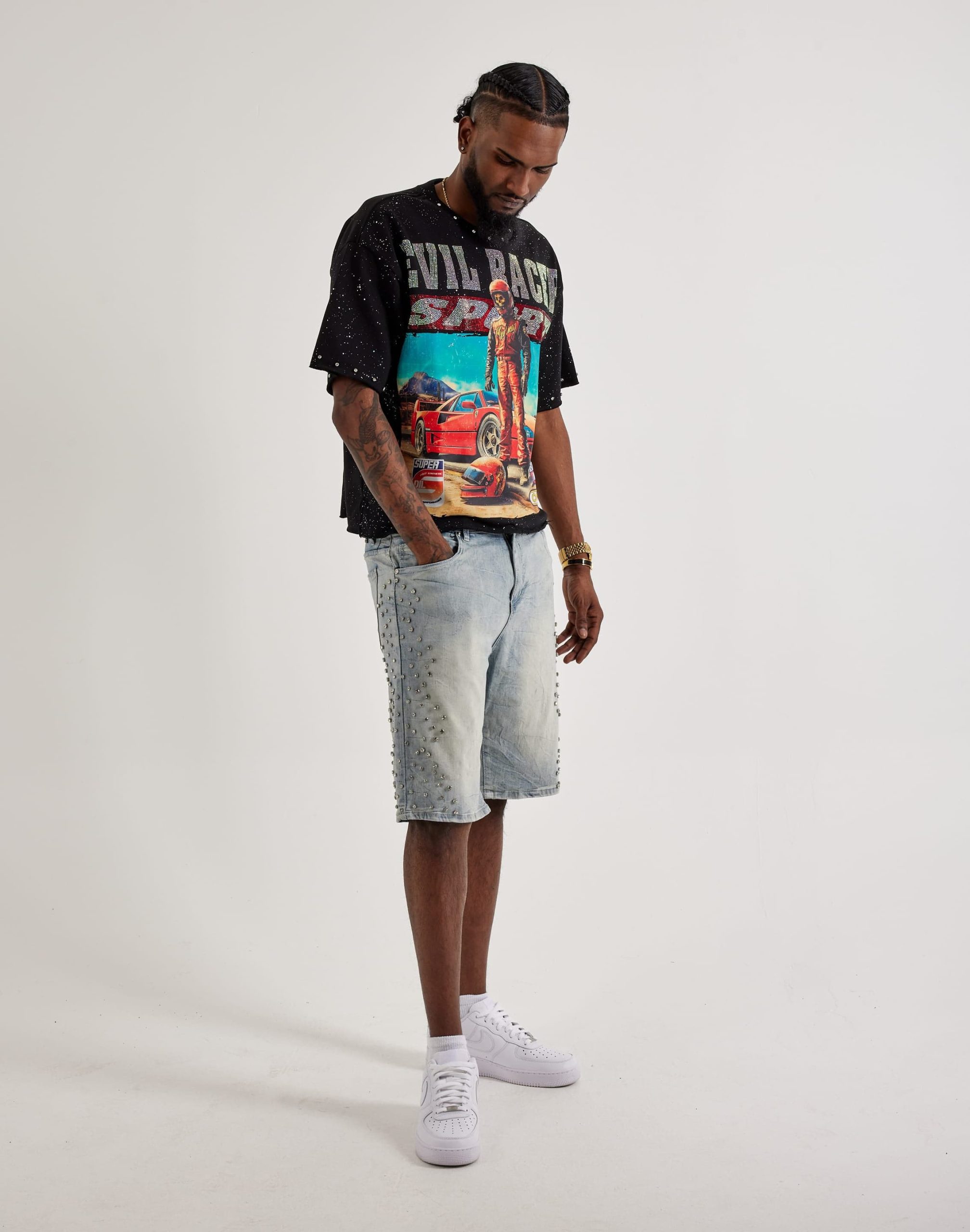 BKYS Evil Racer Terry Cropped Tee - Image 4