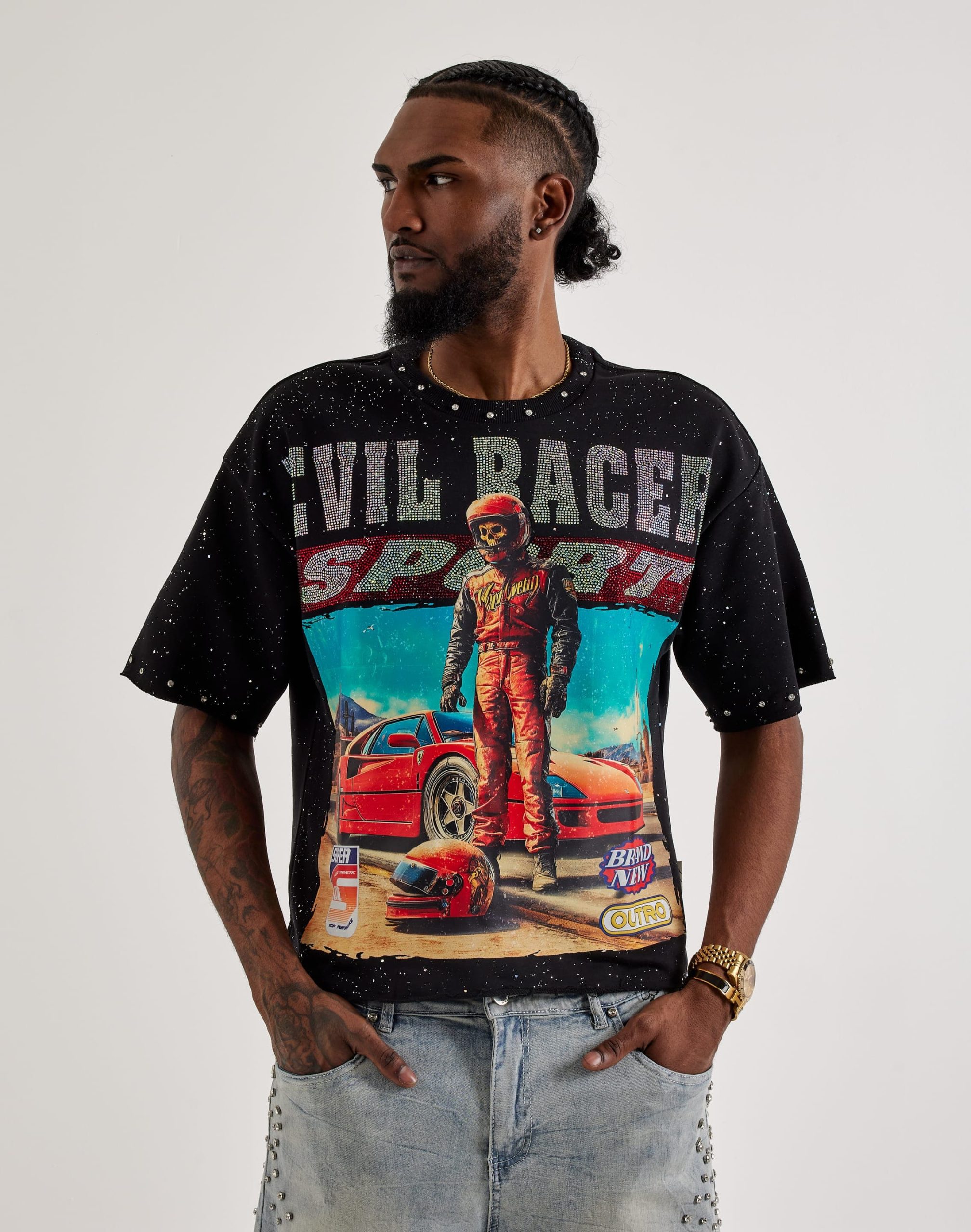 BKYS Evil Racer Terry Cropped Tee