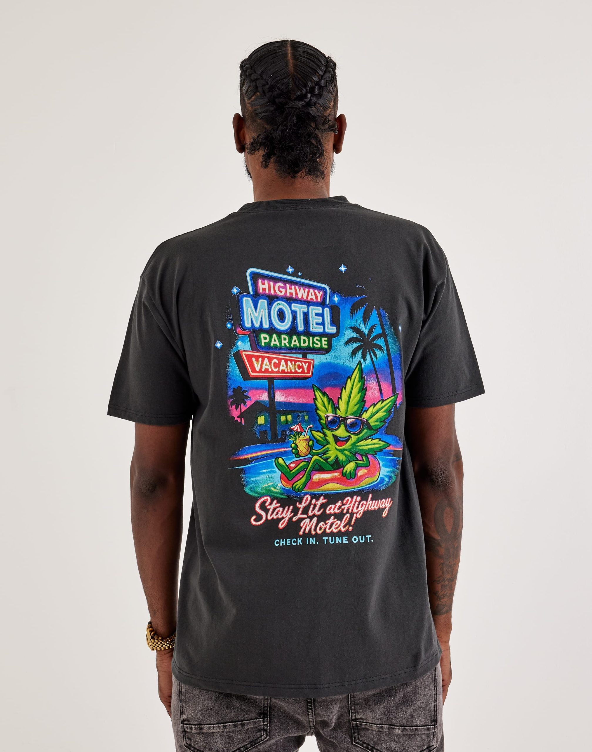 BMG Highway Motel Stay Lit Graphic Tee - Image 2