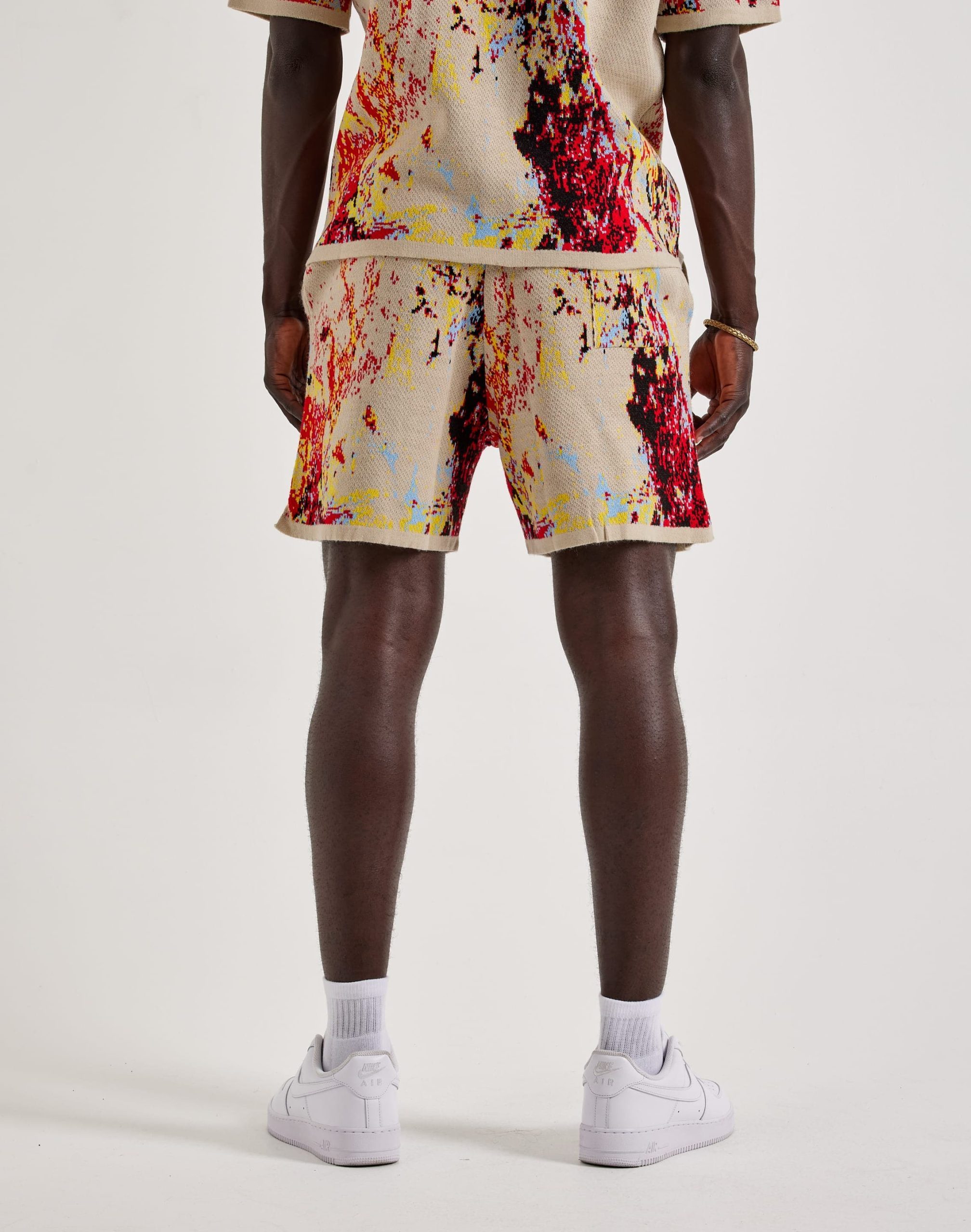 Chapter By Kohli Heart Paint Splatter Knit Shorts - Image 3