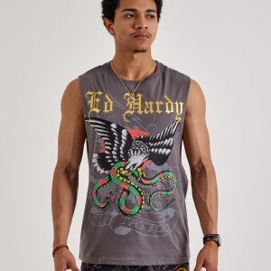 Ed Hardy Eagle Snake Sleeveless Tee