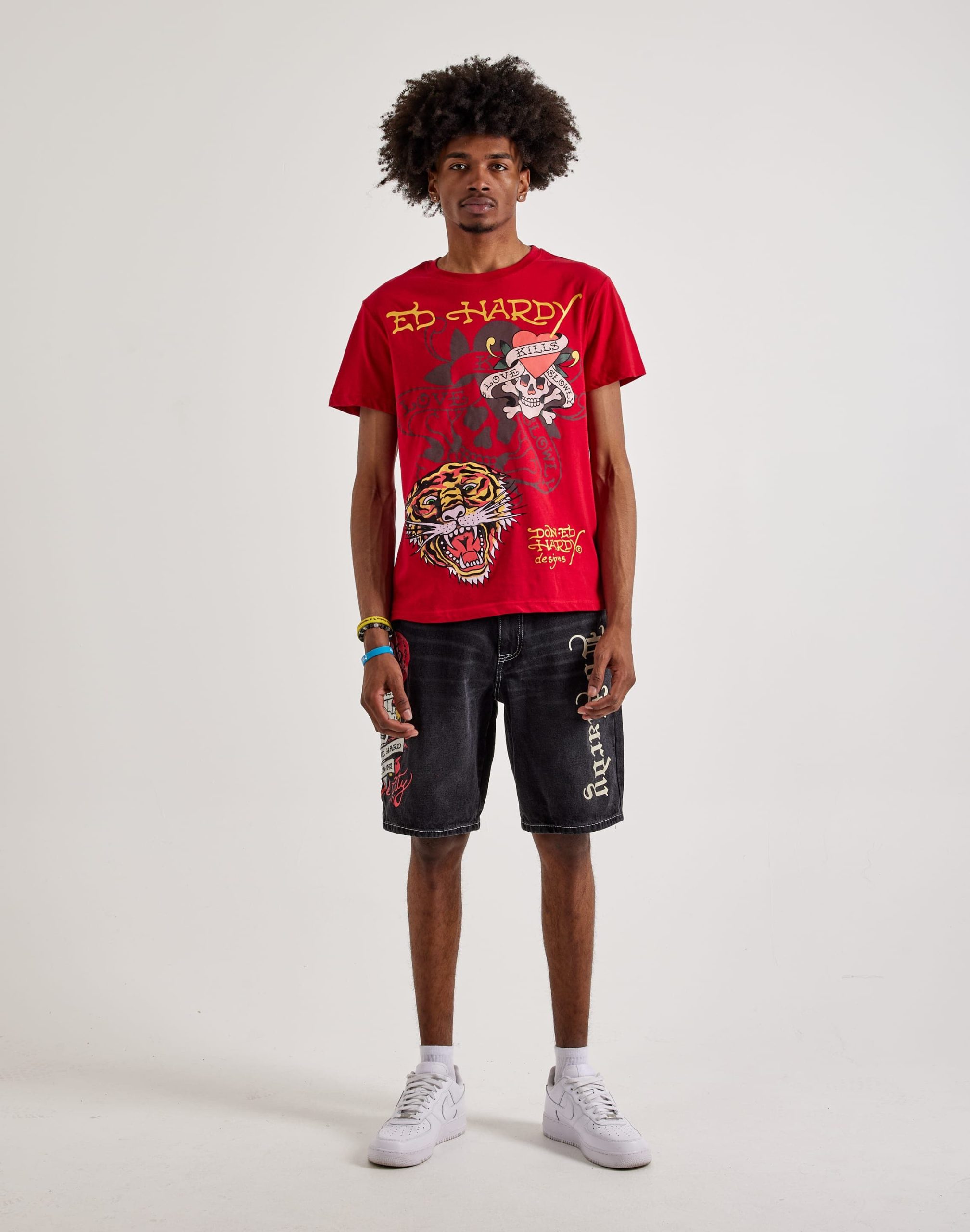 Ed Hardy Tiger Skull Shorts Sleeve Tee - Image 4