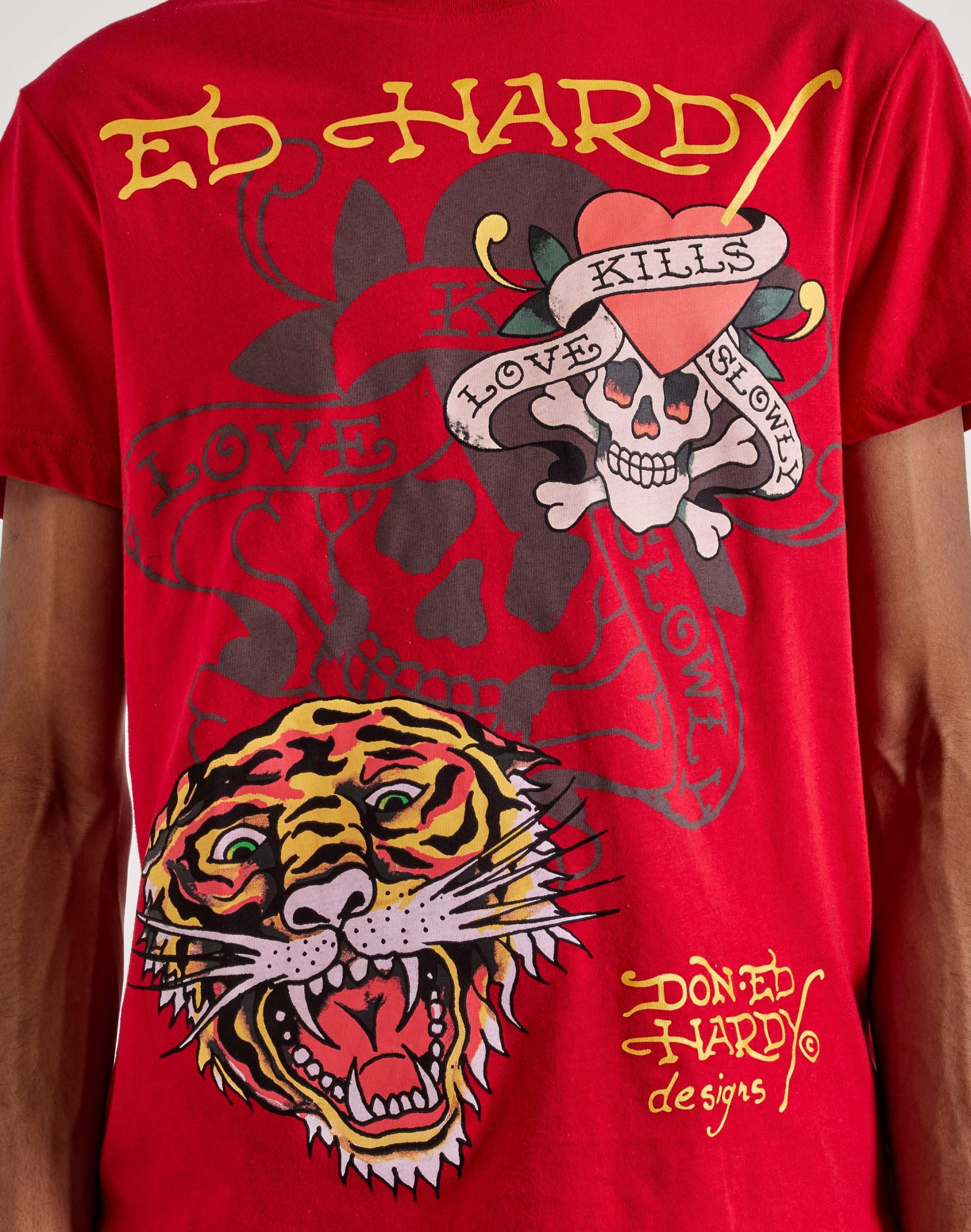 Ed Hardy Tiger Skull Shorts Sleeve Tee - Image 2