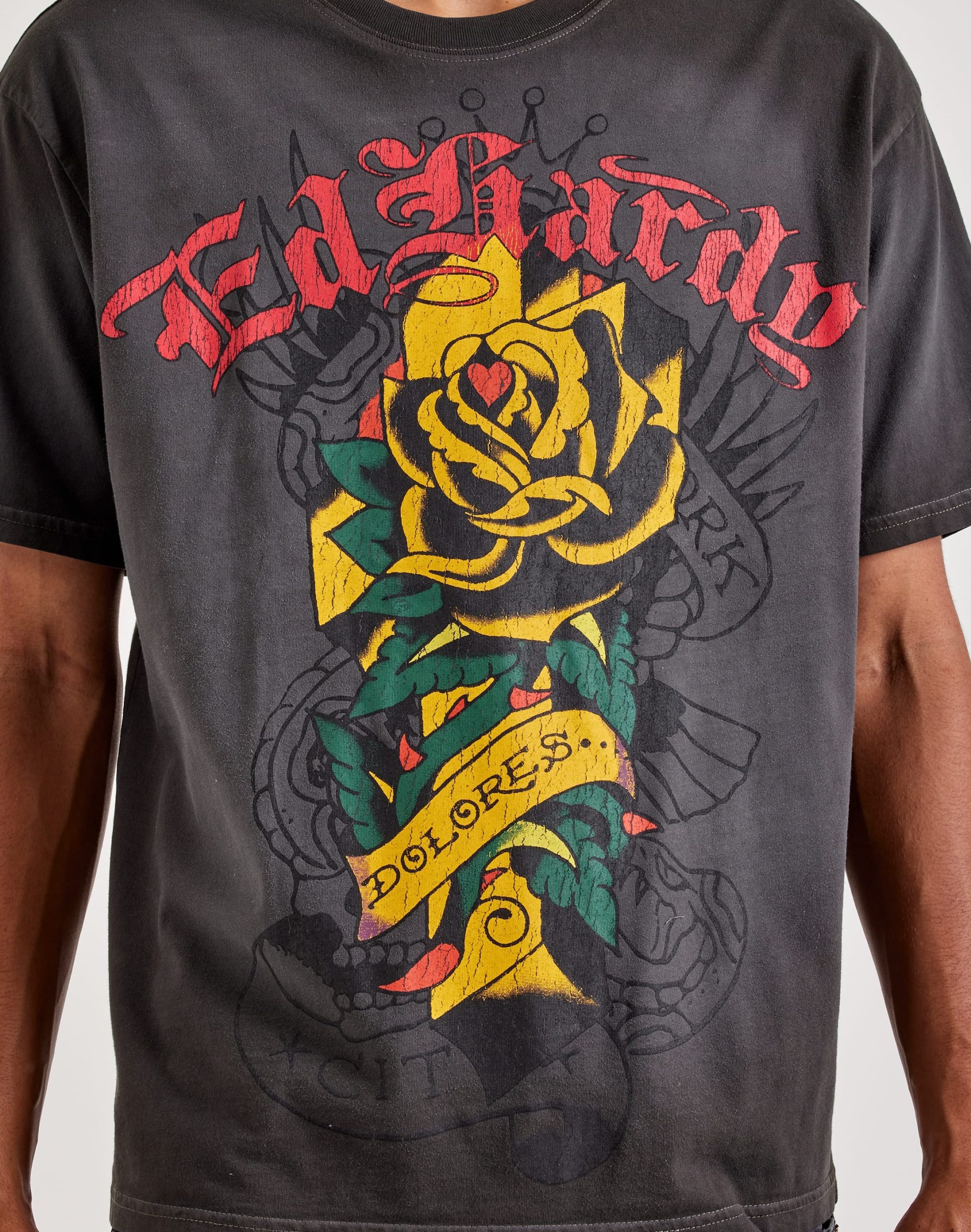 Ed Hardy Rose Rhinestone Tee - Image 3
