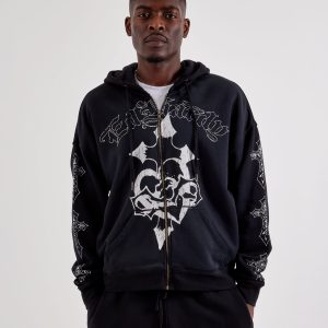 Ed Hardy Full-Zip Fleece Hoodie
