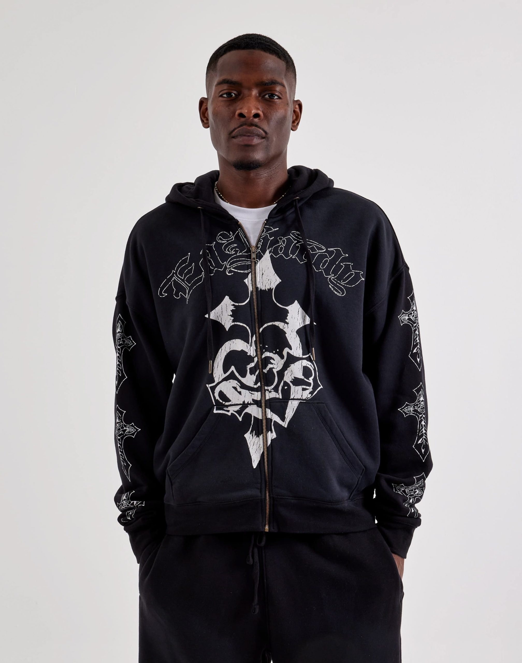 Ed Hardy Full-Zip Fleece Hoodie