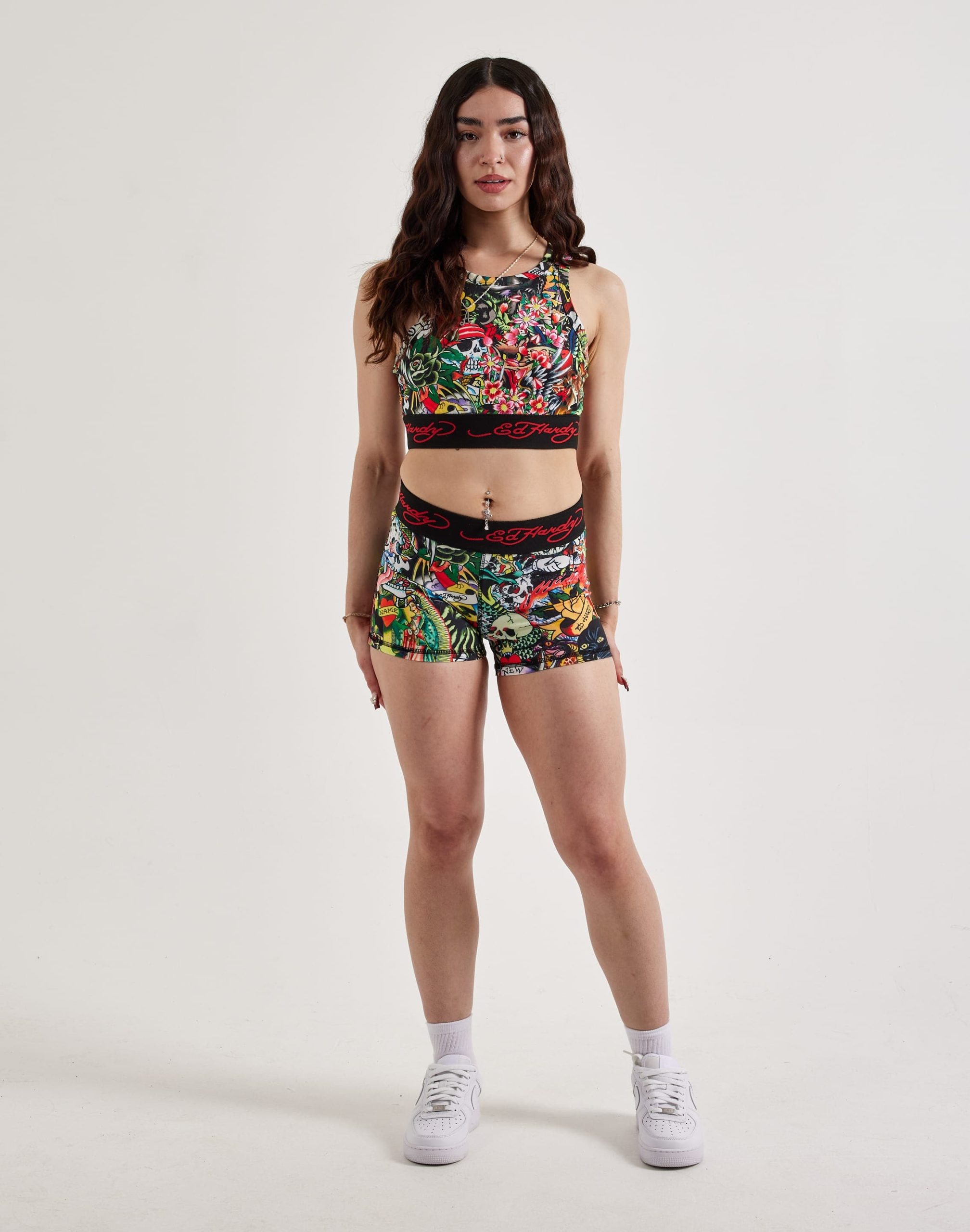 Ed Hardy Tattoo Collage Fitted Tank Top - Image 4