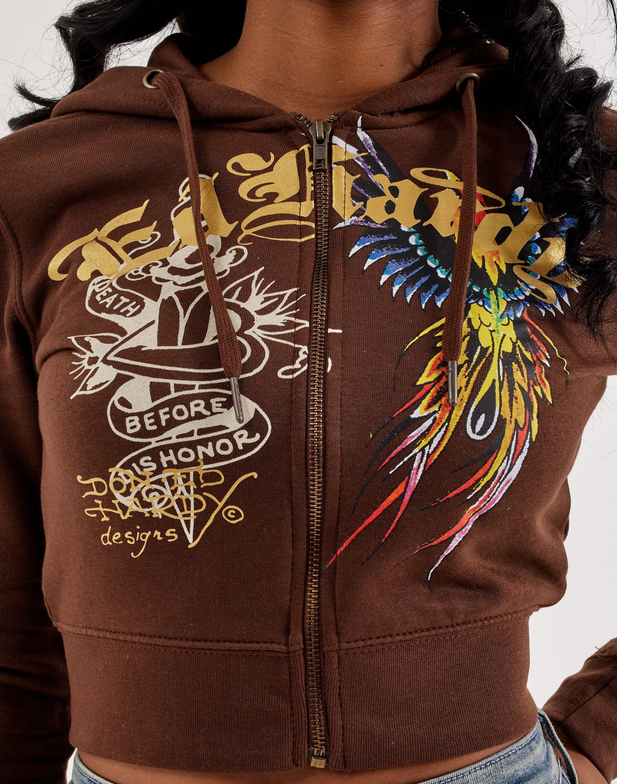 Ed Hardy Phoenix Y2K Full-Zip Fleece Hoodie - Image 3