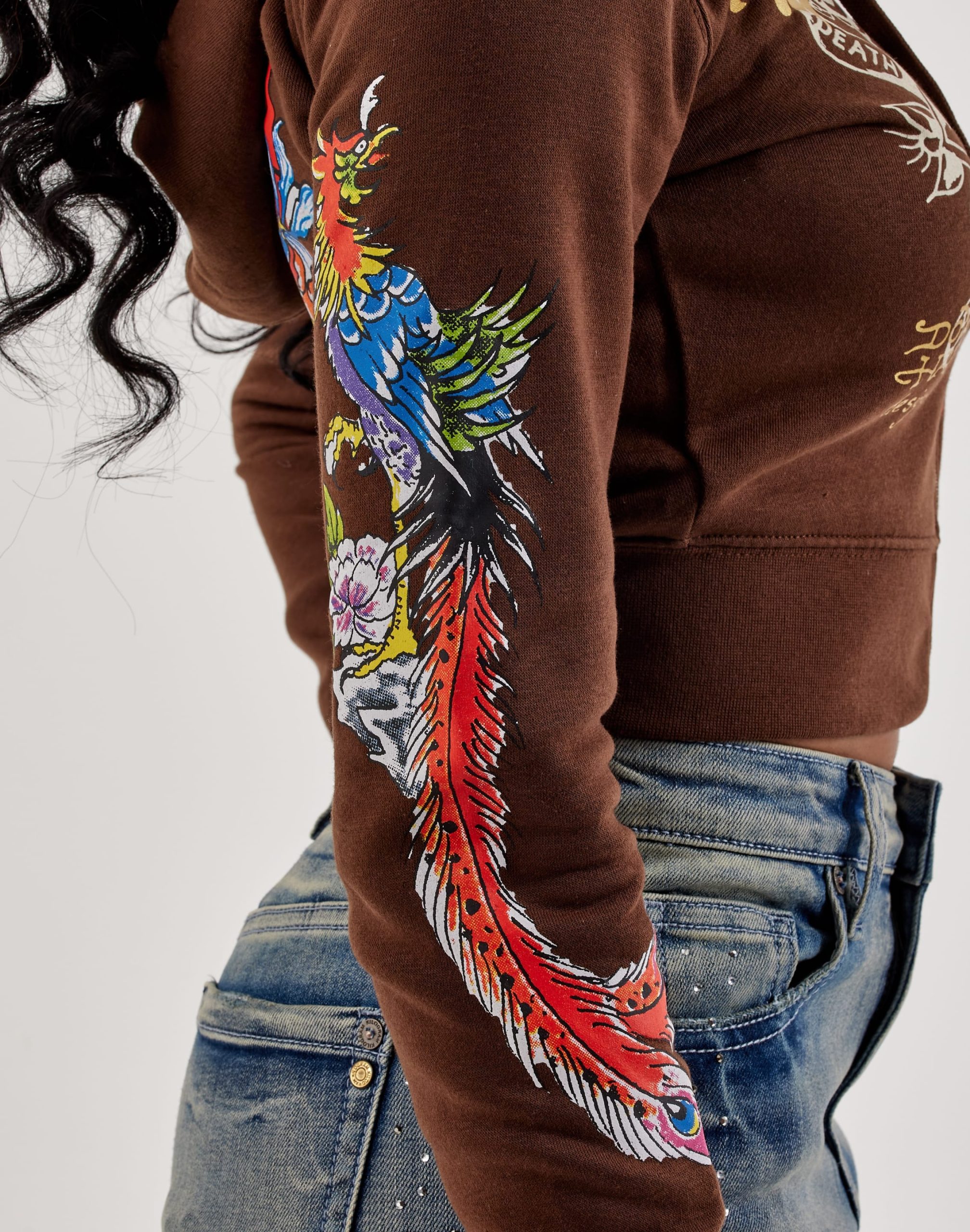 Ed Hardy Phoenix Y2K Full-Zip Fleece Hoodie - Image 4