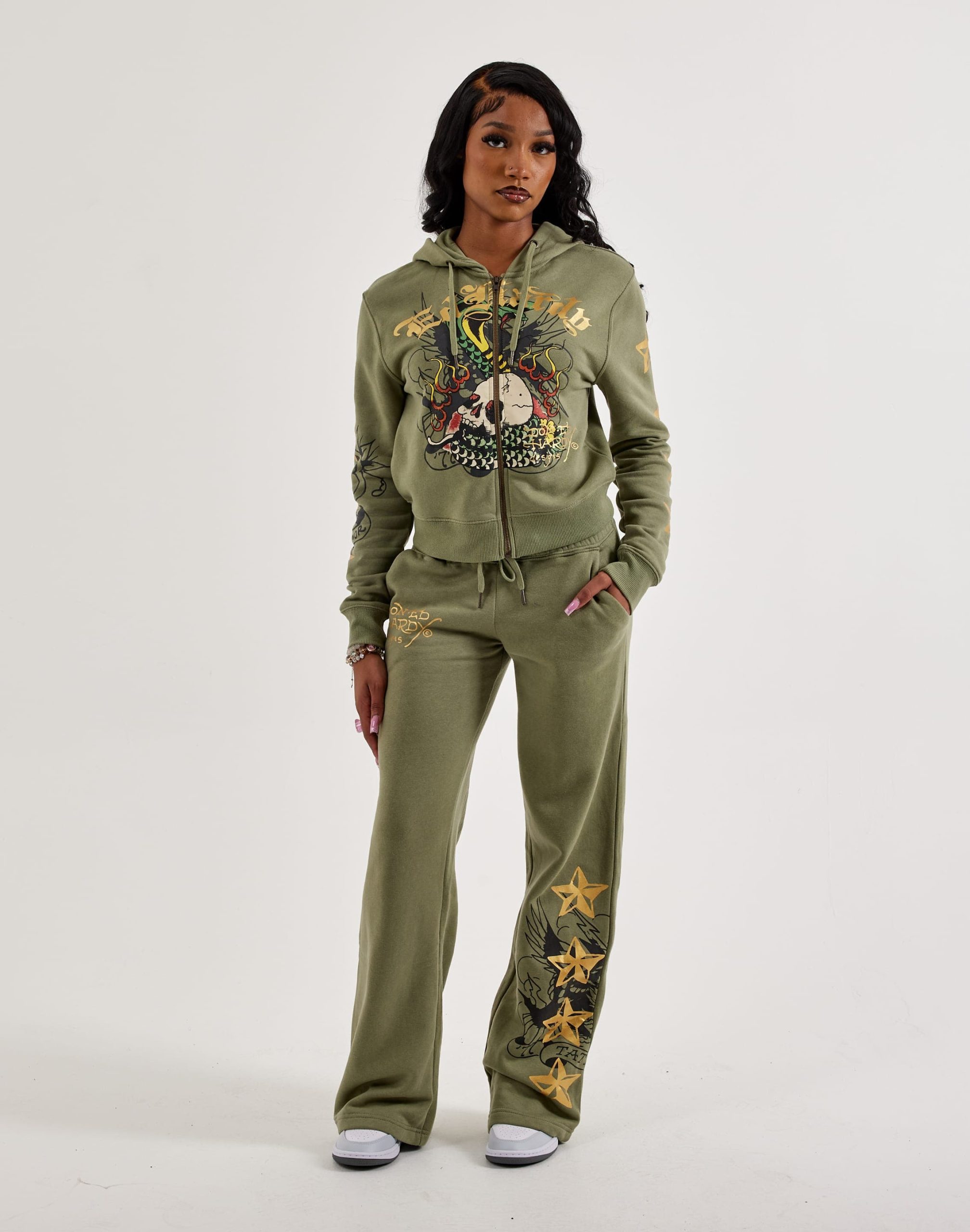 Ed Hardy Cobra Flame Fleece Sweatpants - Image 5
