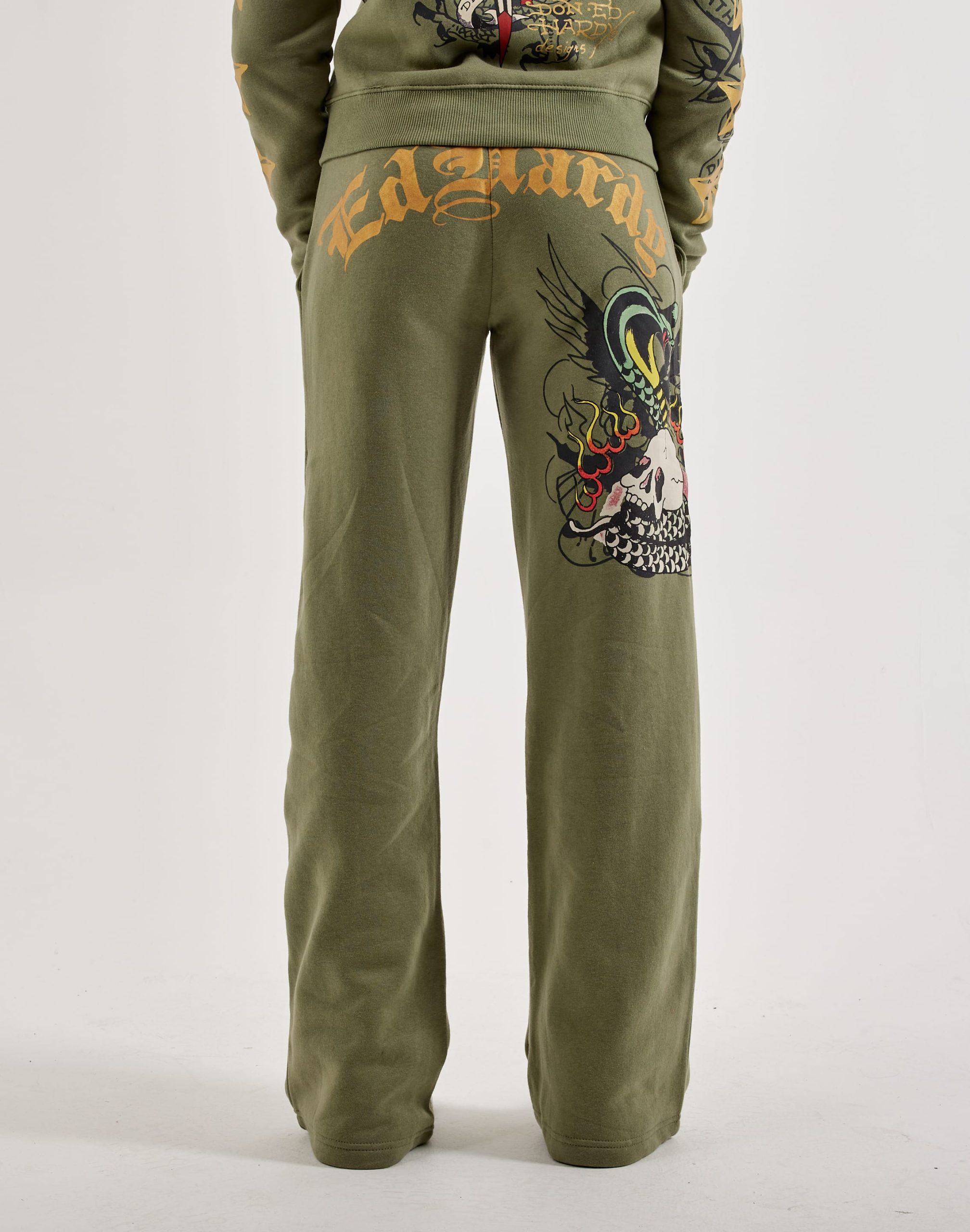 Ed Hardy Cobra Flame Fleece Sweatpants - Image 2