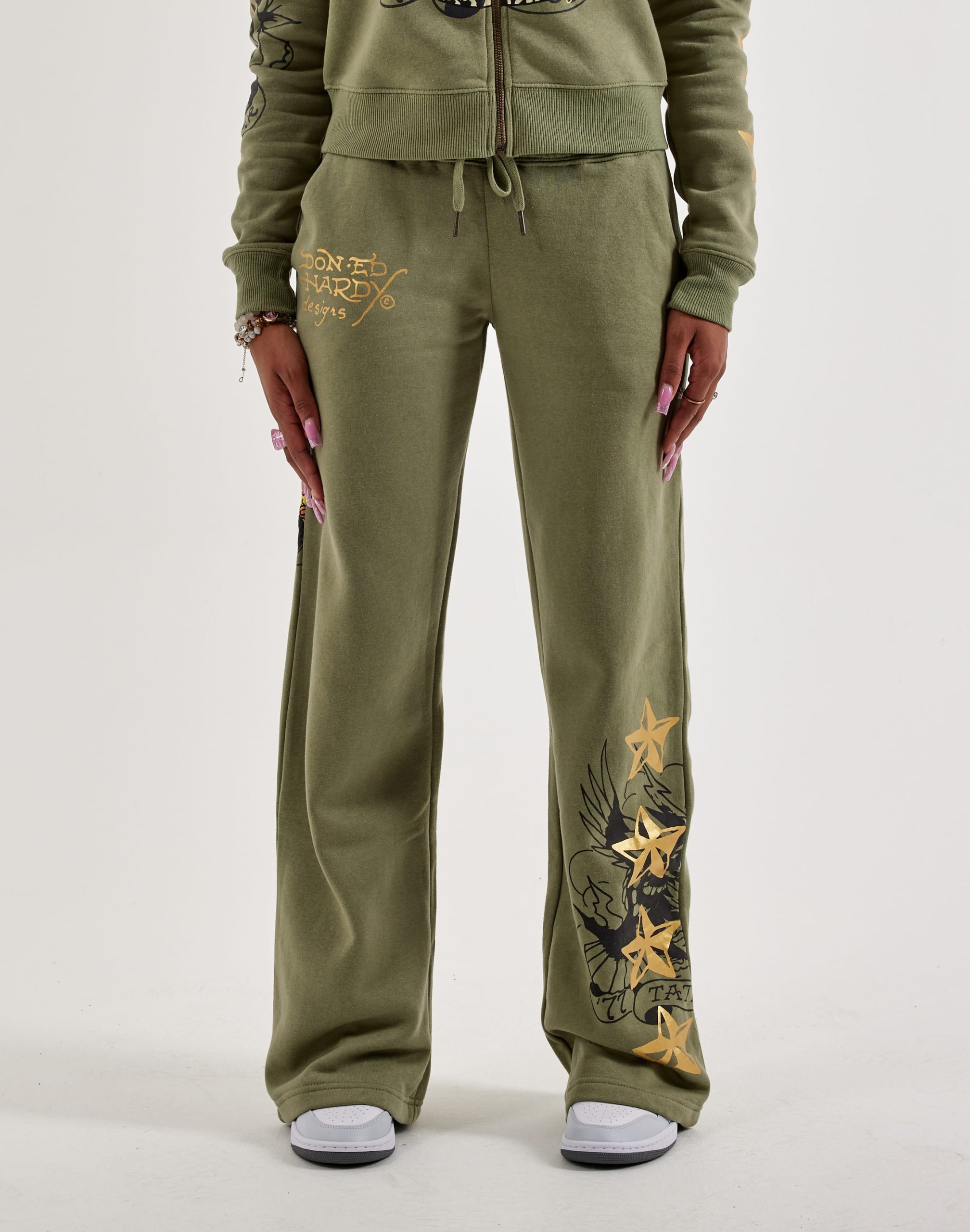 Ed Hardy Cobra Flame Fleece Sweatpants