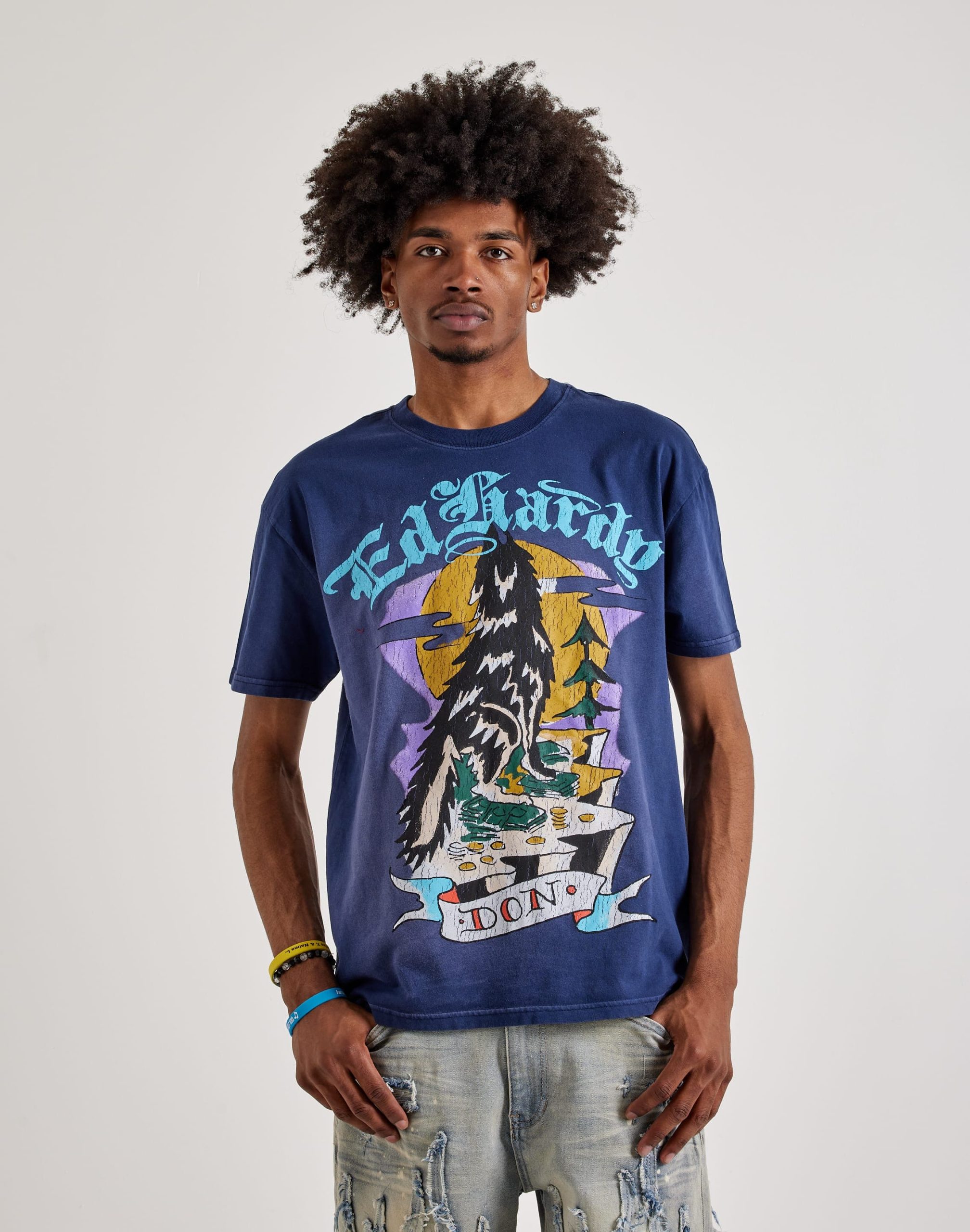 Ed Hardy Don Wolf Short Sleeve Boxy Tee