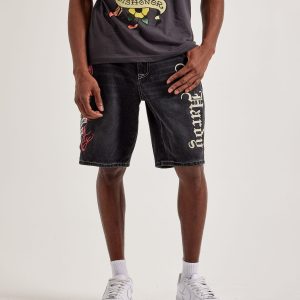 Ed Hardy Live Fast Denim Shorts