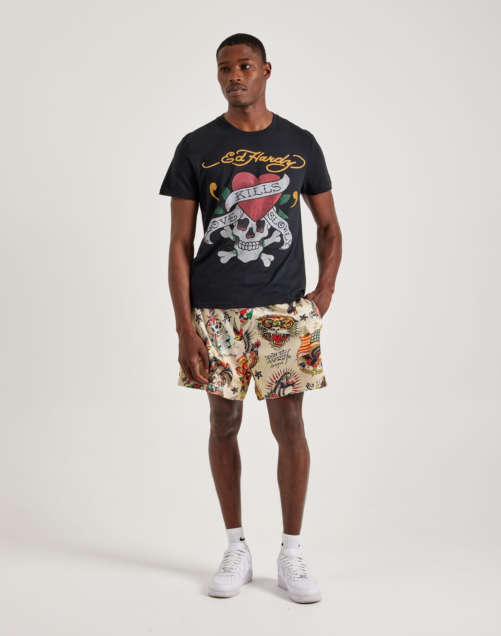 Ed Hardy Rhinestone Skull Tee - Image 4