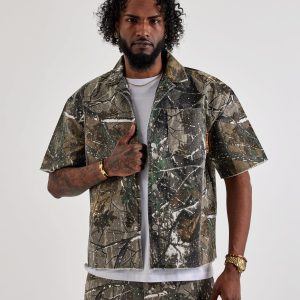 First Row Rhinestone Canvas Shirt