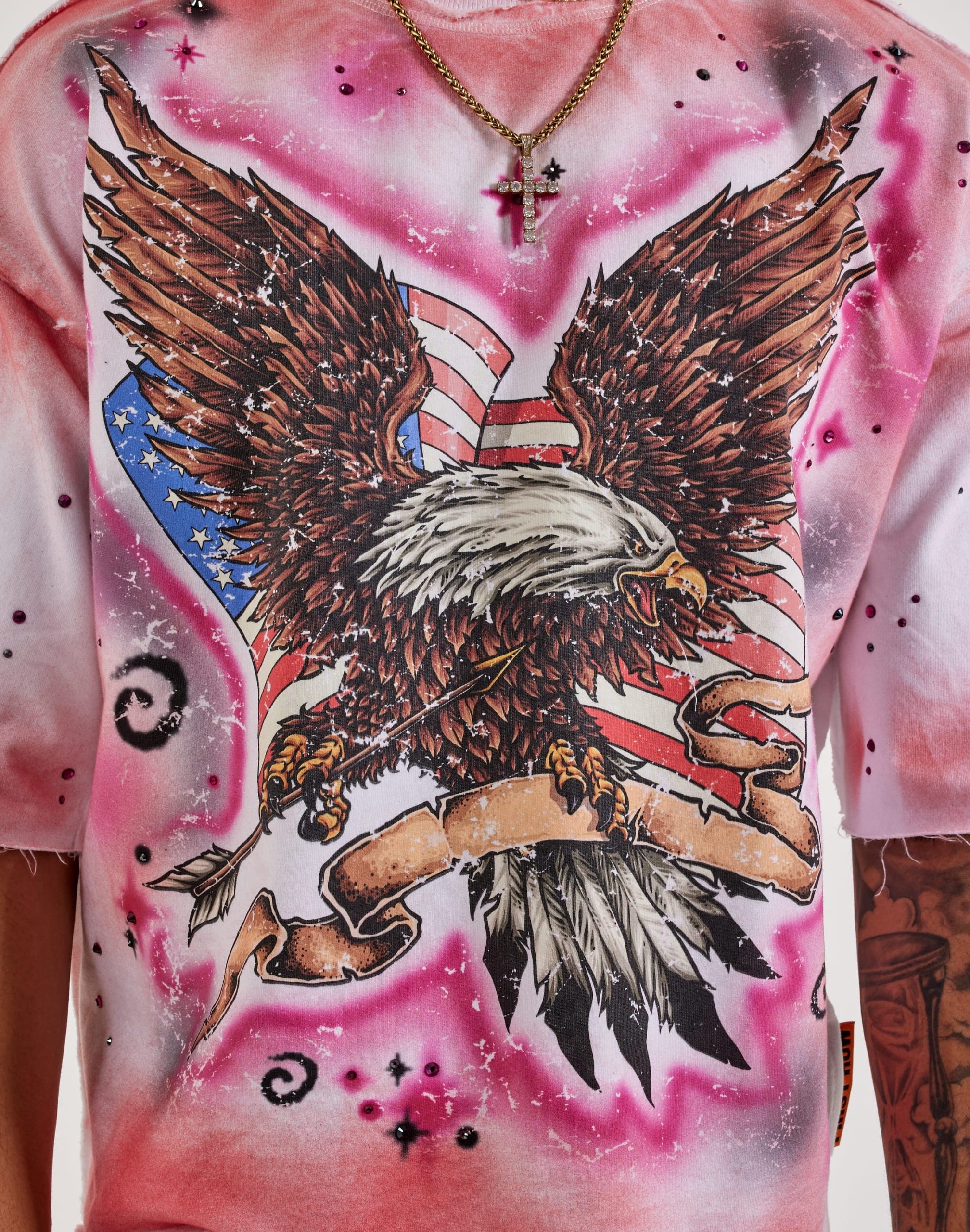 First Row Eagle Rhinestone Tee - Image 3