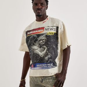 First Row Breaking News Rhinestone Tee