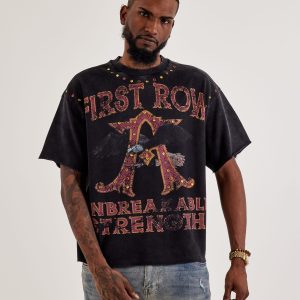 First Row Unbreakable Strength Rhinestone Tee
