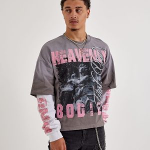 First Row Heavenly Bodies Rhinestone Long-Sleeve Tee