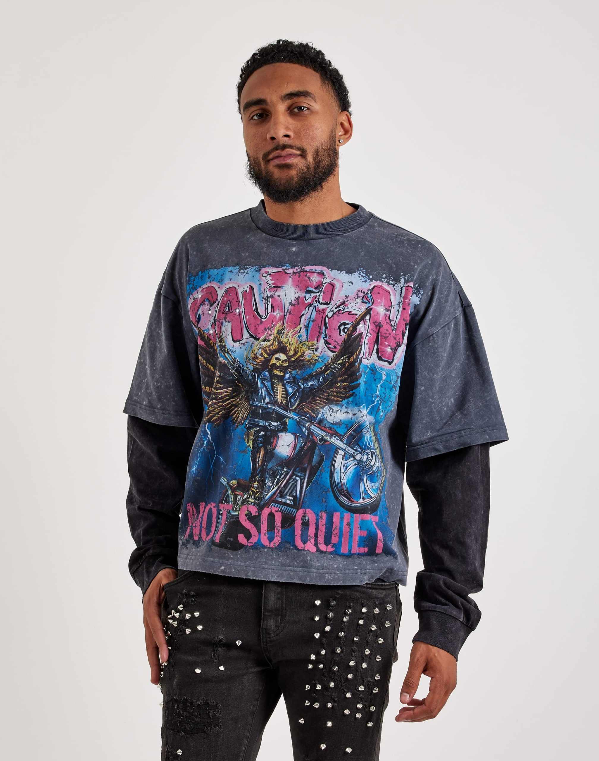 First Row Caution Long-Sleeve Tee