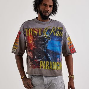First Row Cropped Beyond Speed Rhinestone Tee