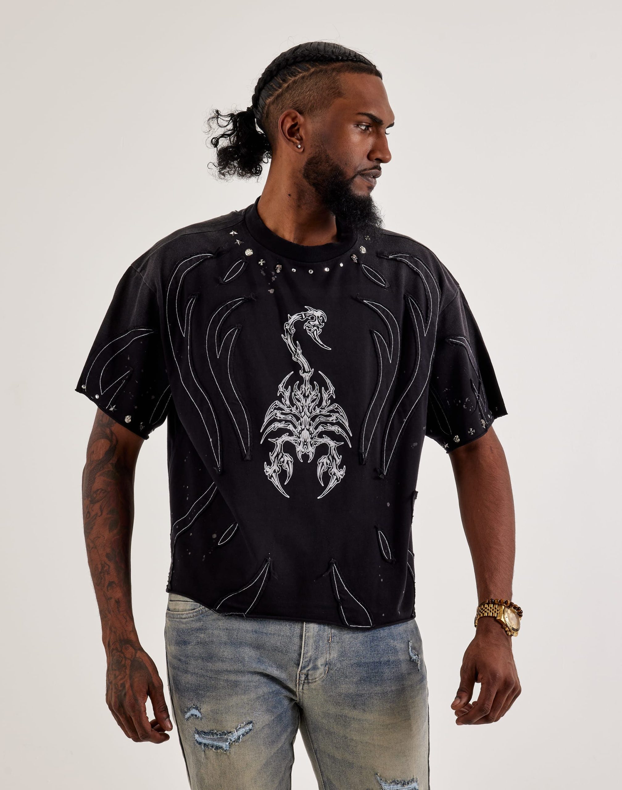 First Row Scorpion Cut-Up Tee