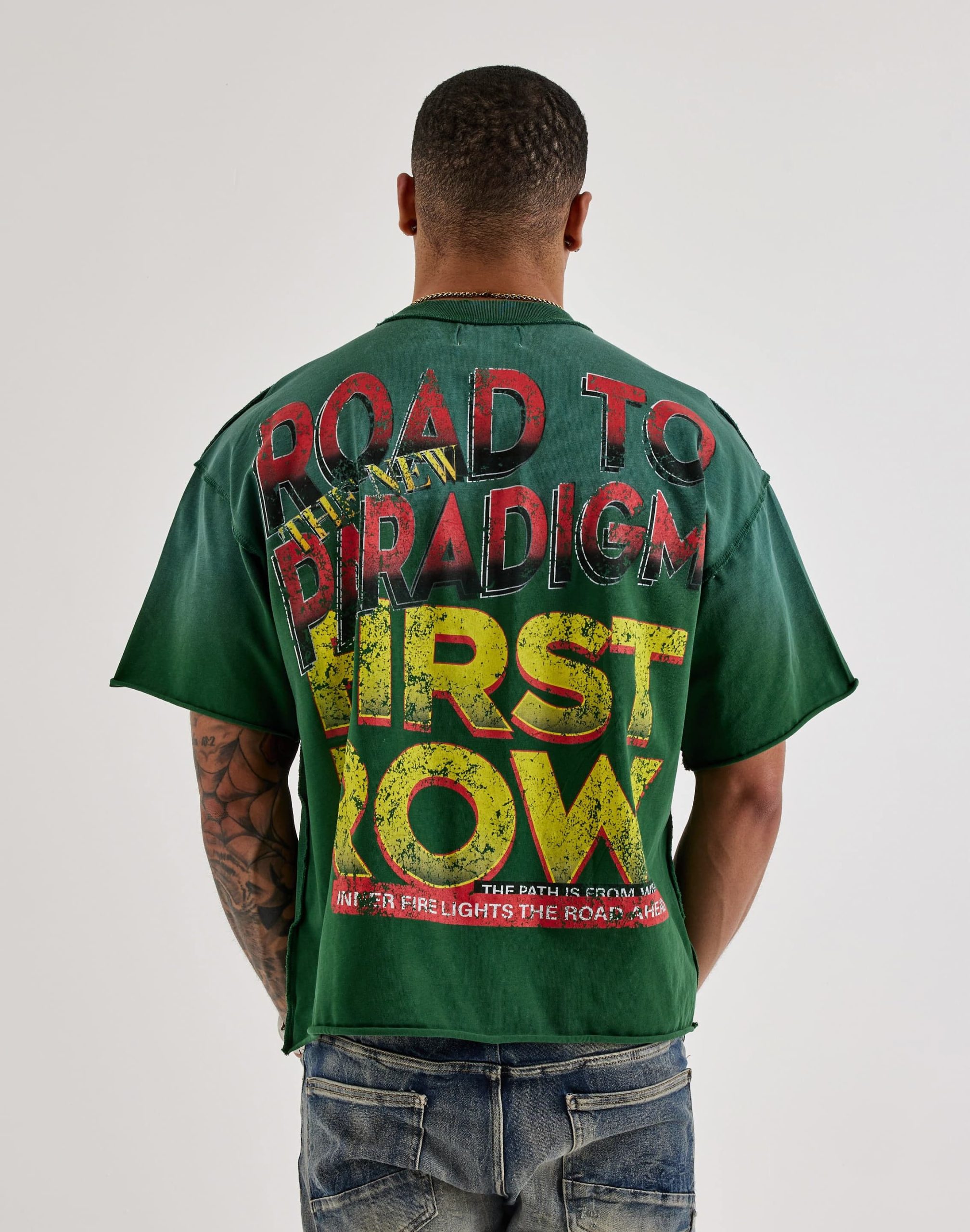First Row Cropped Road Rhinestone Tee - Image 2