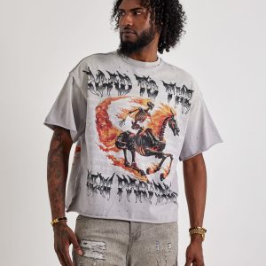 First Row Cropped Road Tee