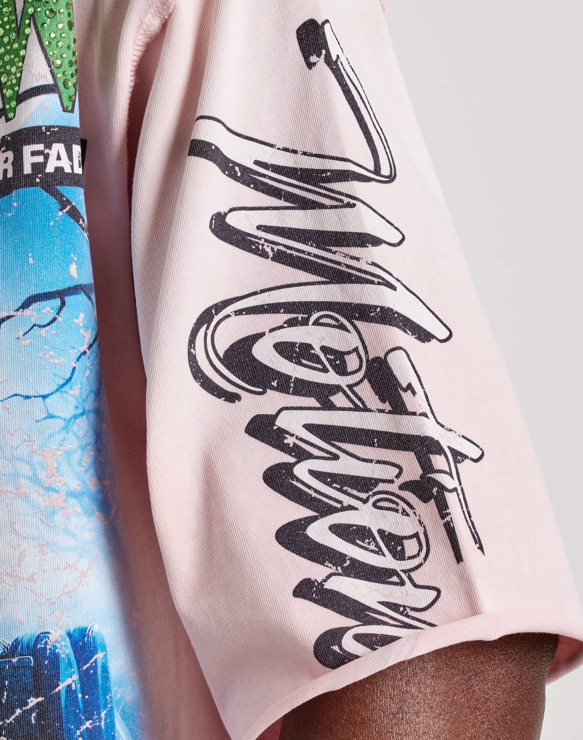 First Row Cropped Fearless Rhinestone Tee - Image 4