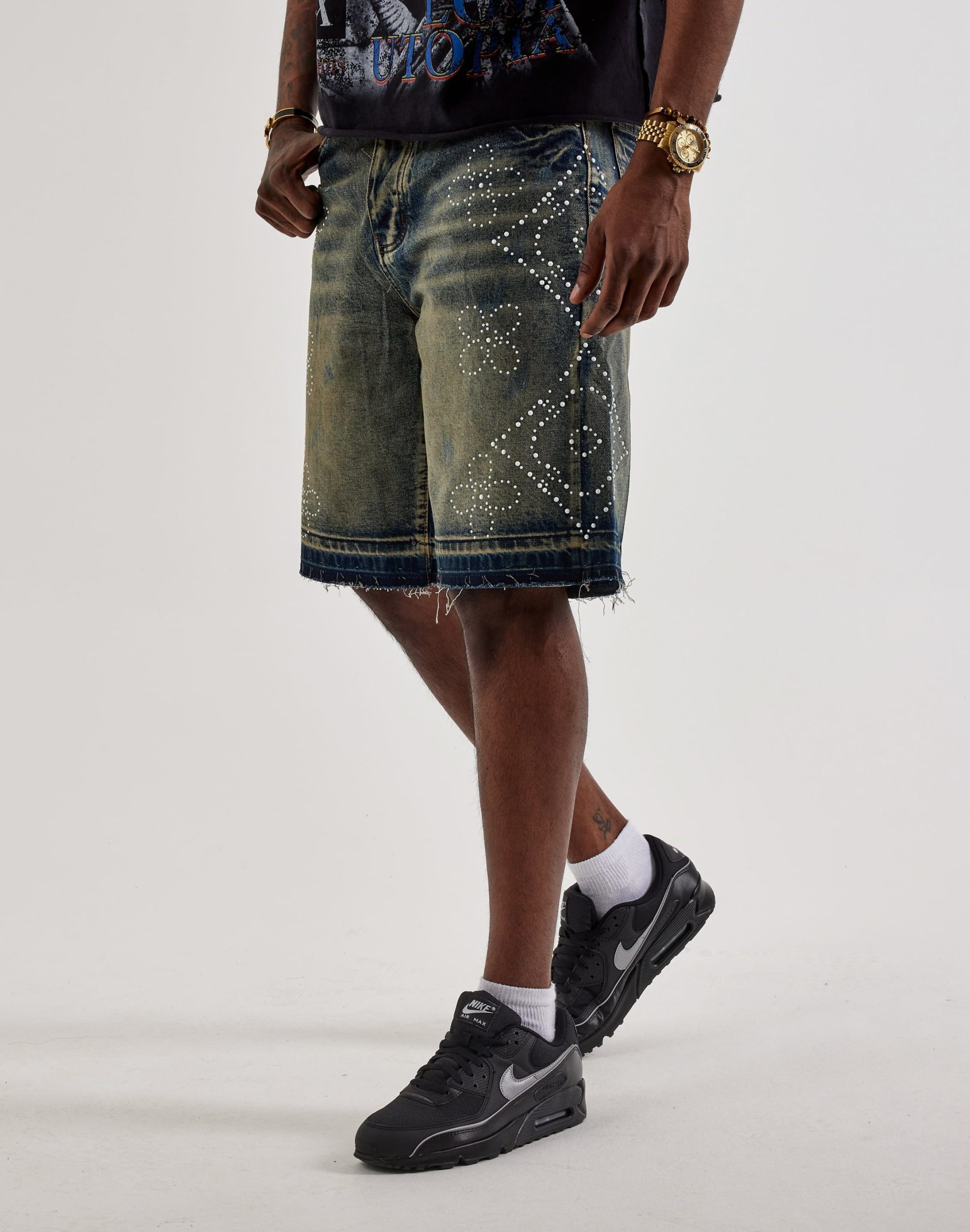 GFTD LA Pearl Denim Shorts - Image 2